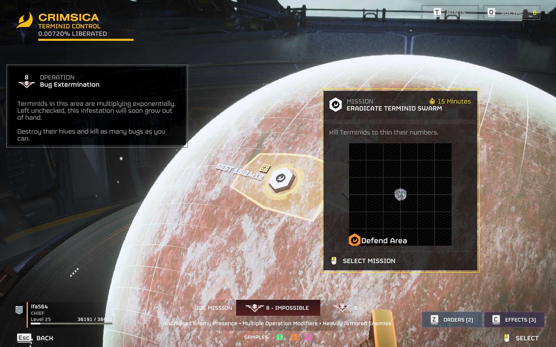 Play short and quick Eradicate missions for Medals in Helldivers 2