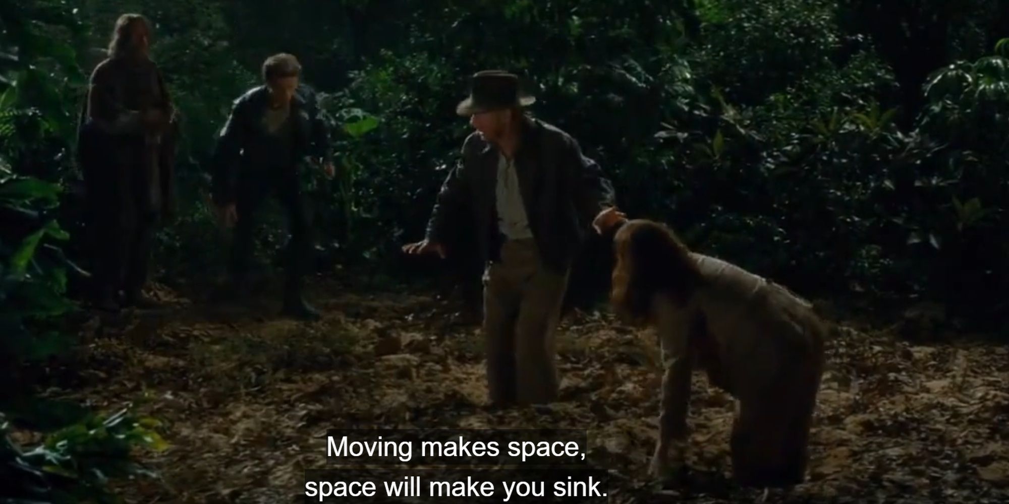 Indiana Jones: The Crystal Skull - Jones And Marion Trapped In QuickSand