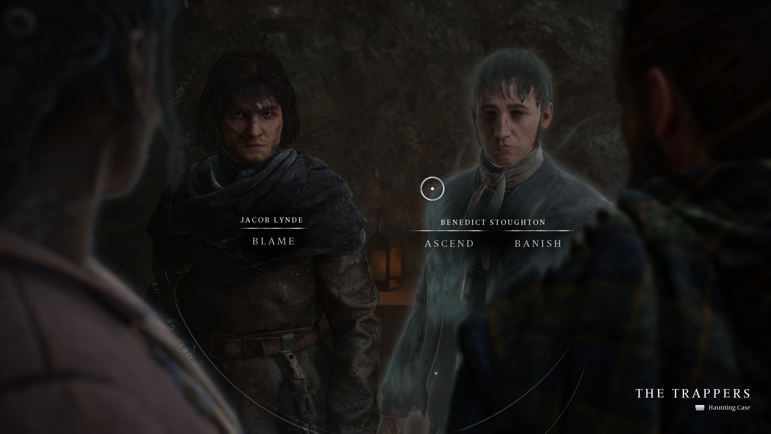 Red and Antea about to make a choice, Blame Ascend or Banish - Banishers Ghosts of New Eden