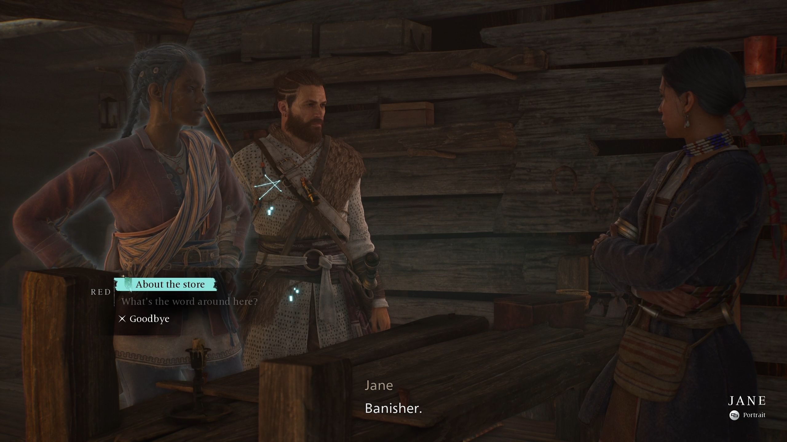 Red and Antea are speaking to Jane - Banishers Ghosts of New Eden