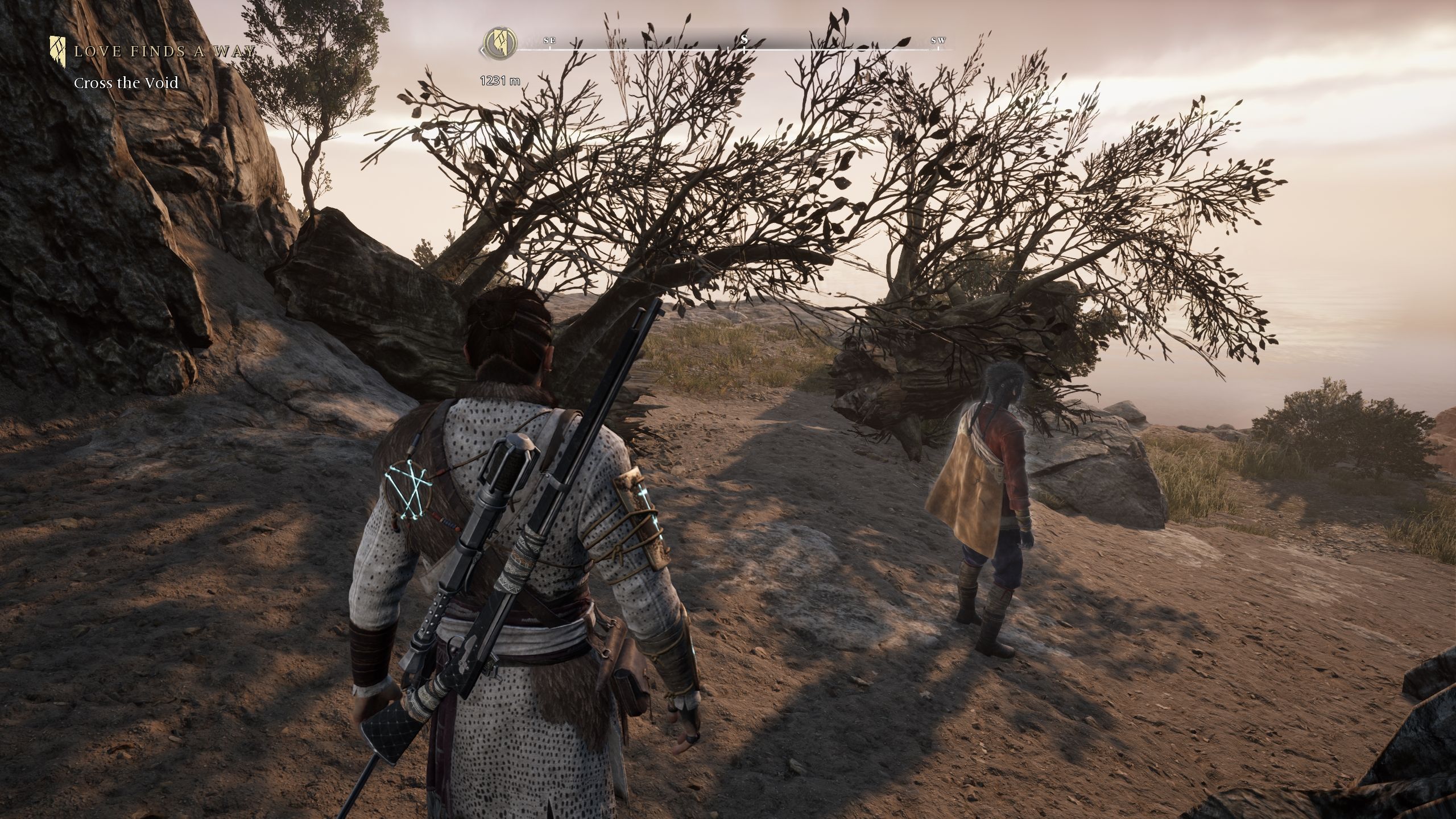 Red and Antea standing near a big tree chunck - Banishers Ghosts of New Eden