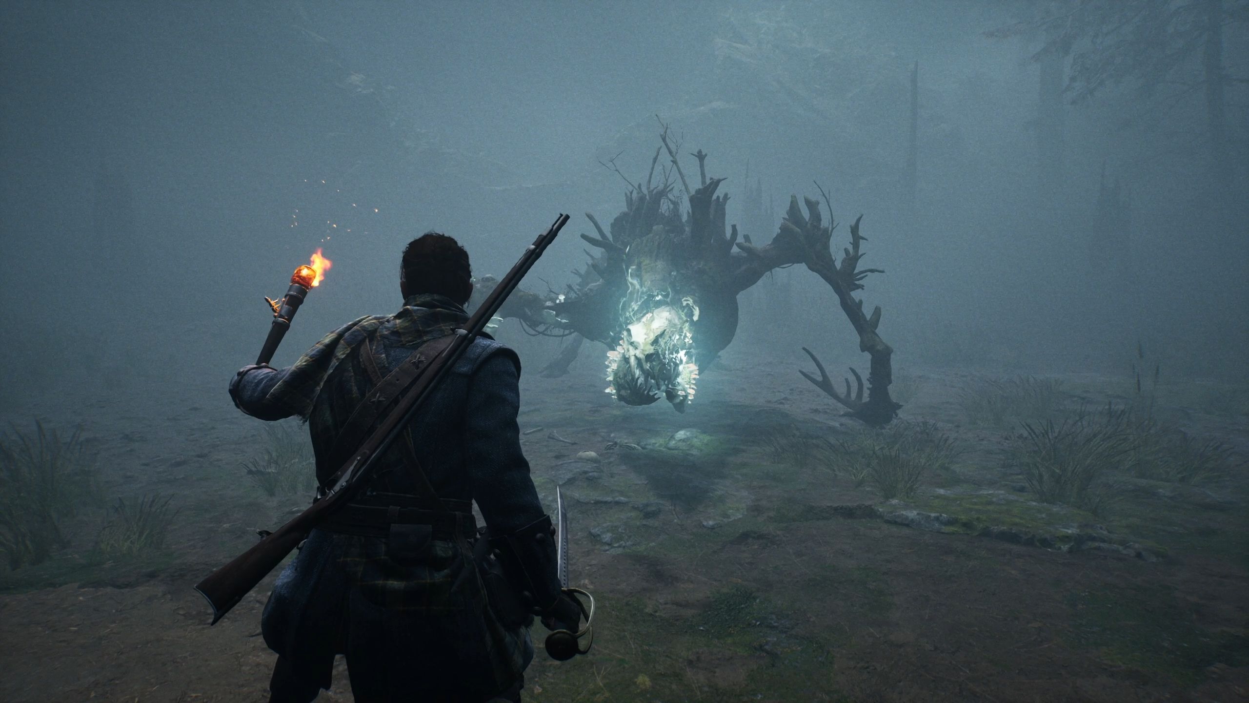 Red is about to fight the Beast - Banishers Ghosts of New Eden