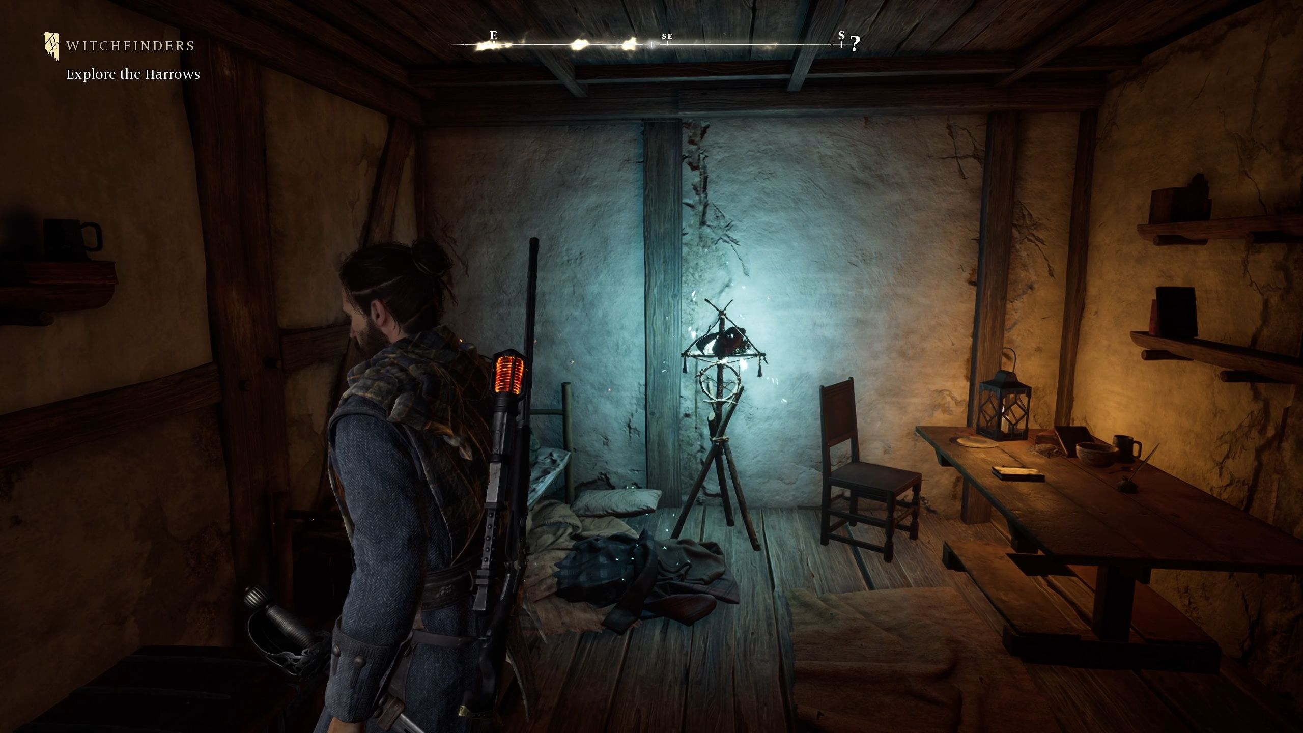 Red is standing near a ward - Banishers Ghosts of New Eden