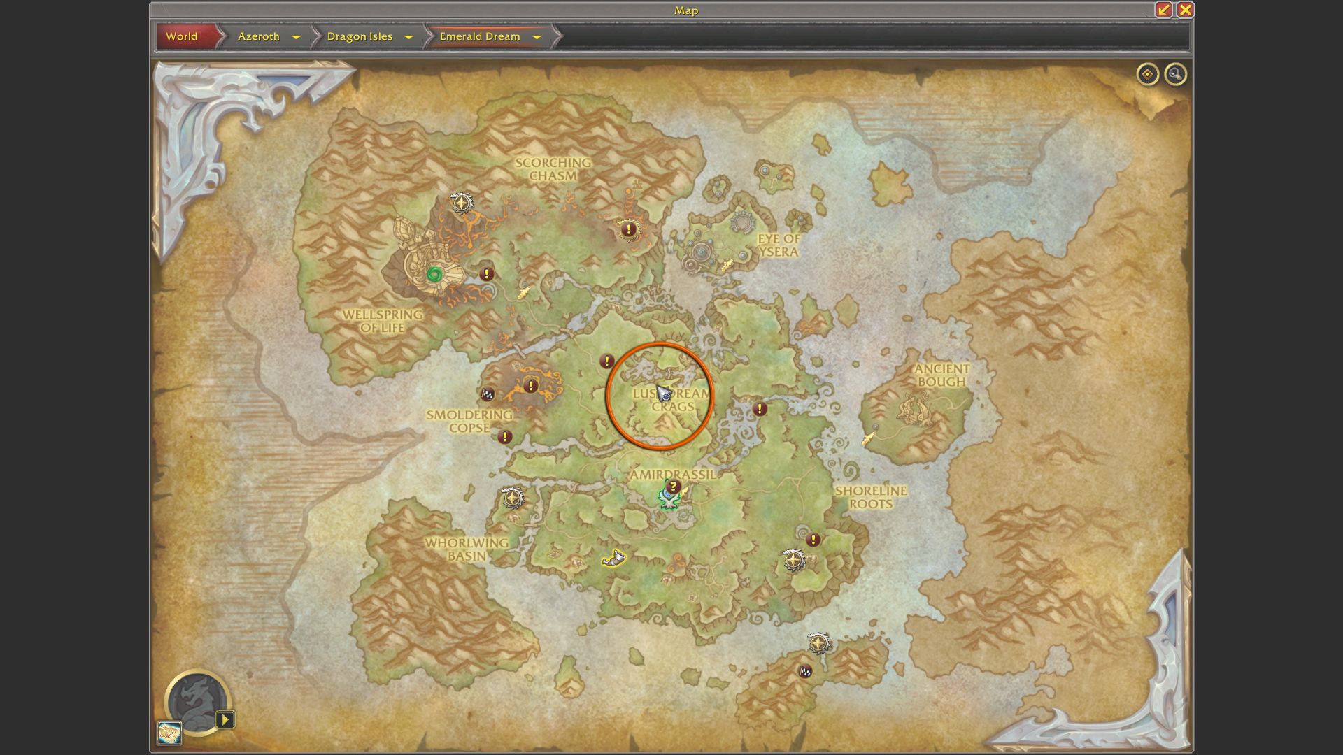 Ringing Rose Emerald Bounty location map