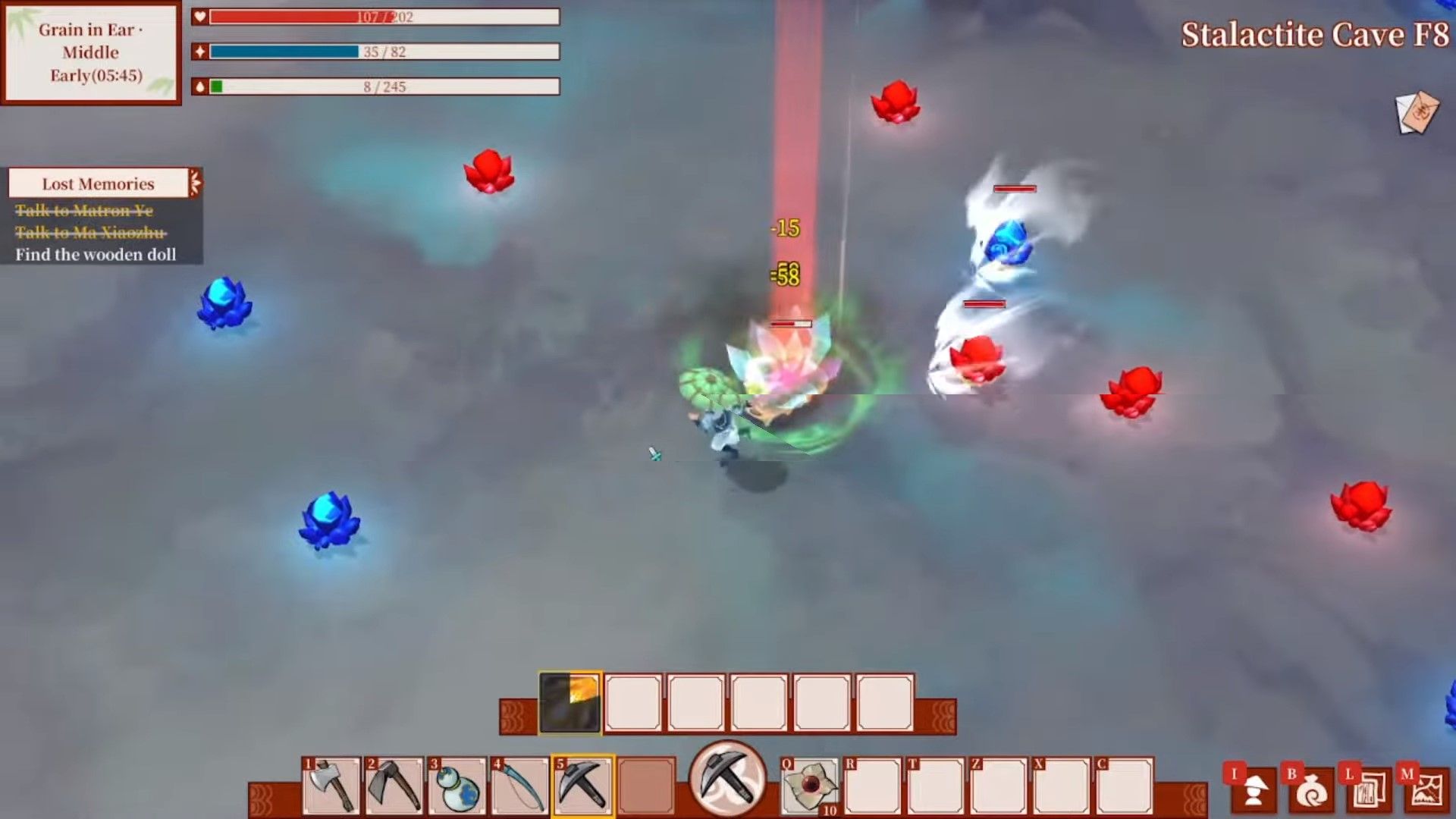 Using special items in combat
