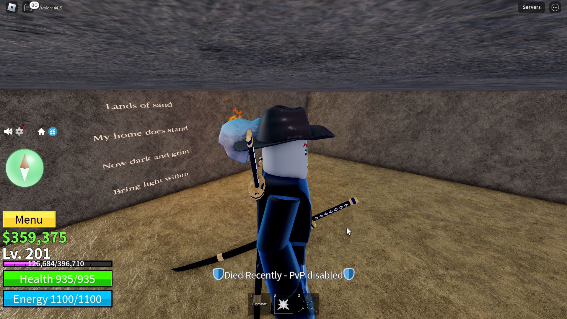 Roblox Blox Fruits, a character in the Torch Room