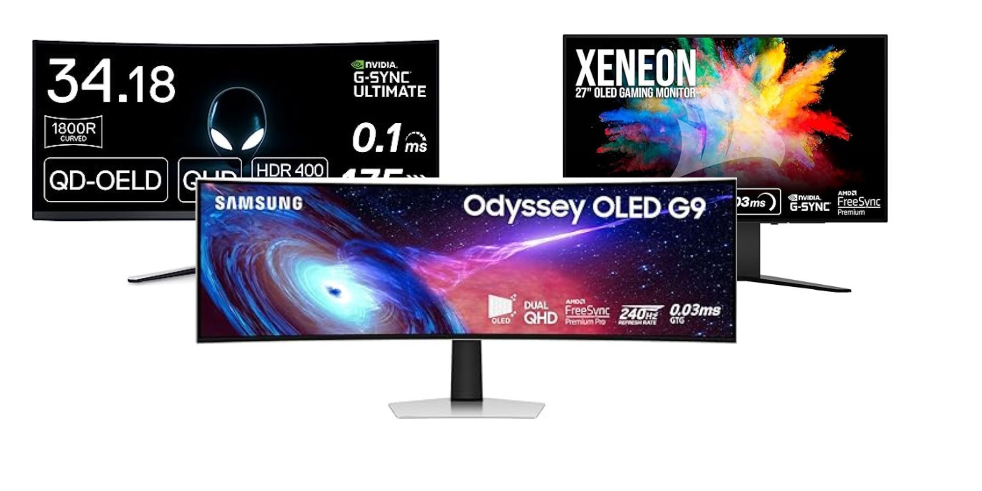 Samsung Odyssey, Alienware 34 inch, Xeneon 27 inch