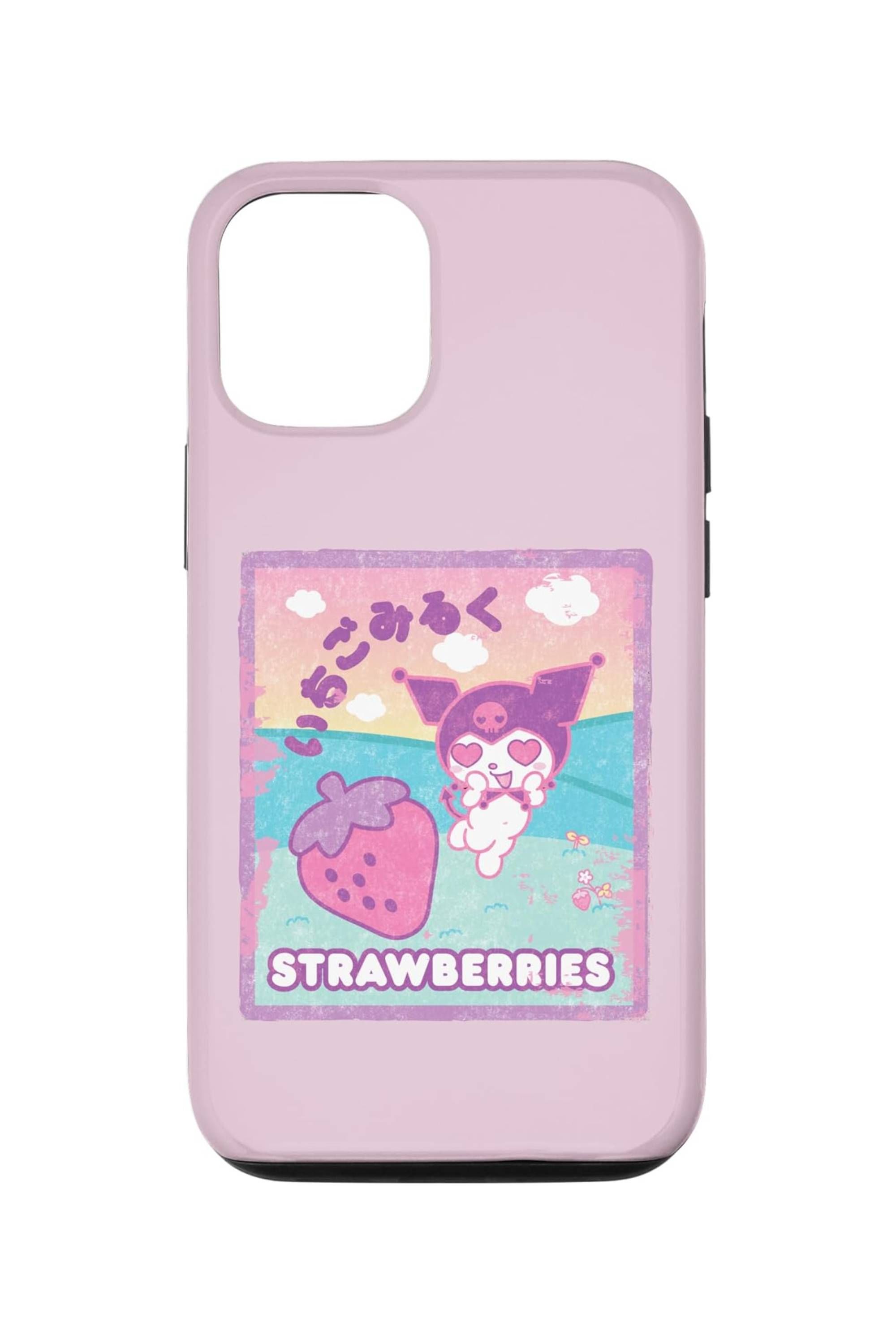 Sanrio iPhone 15 Kuromi Strawberry Milk Case