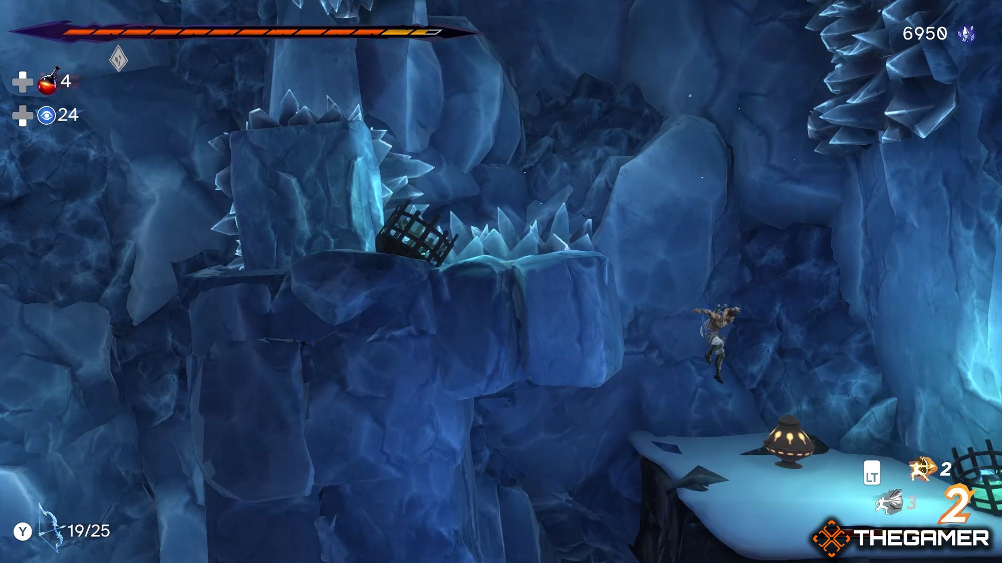 Sargon About To Reach Spirited-Sand Jar In Ice Cave
