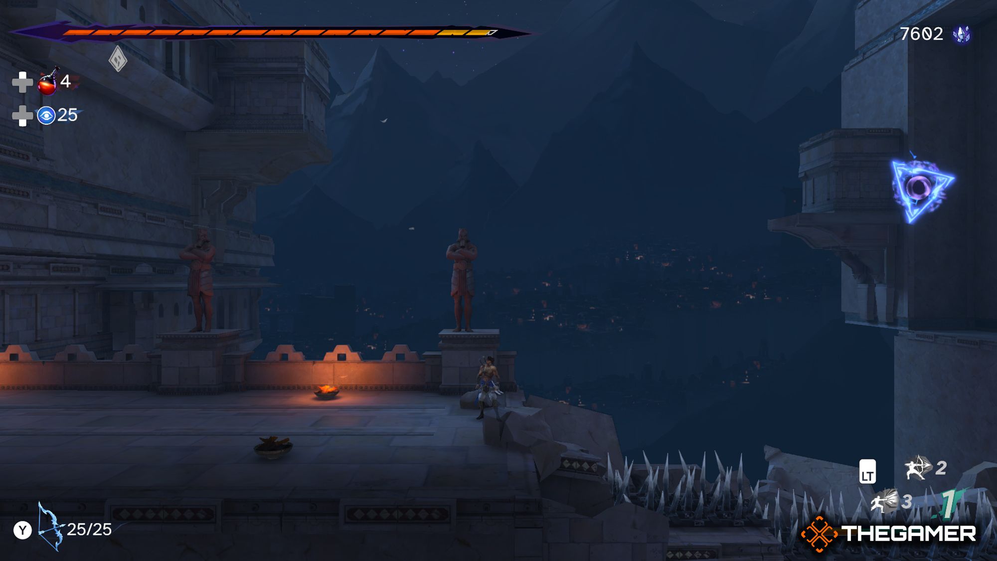 Sargon In Front Of Spiky Ground