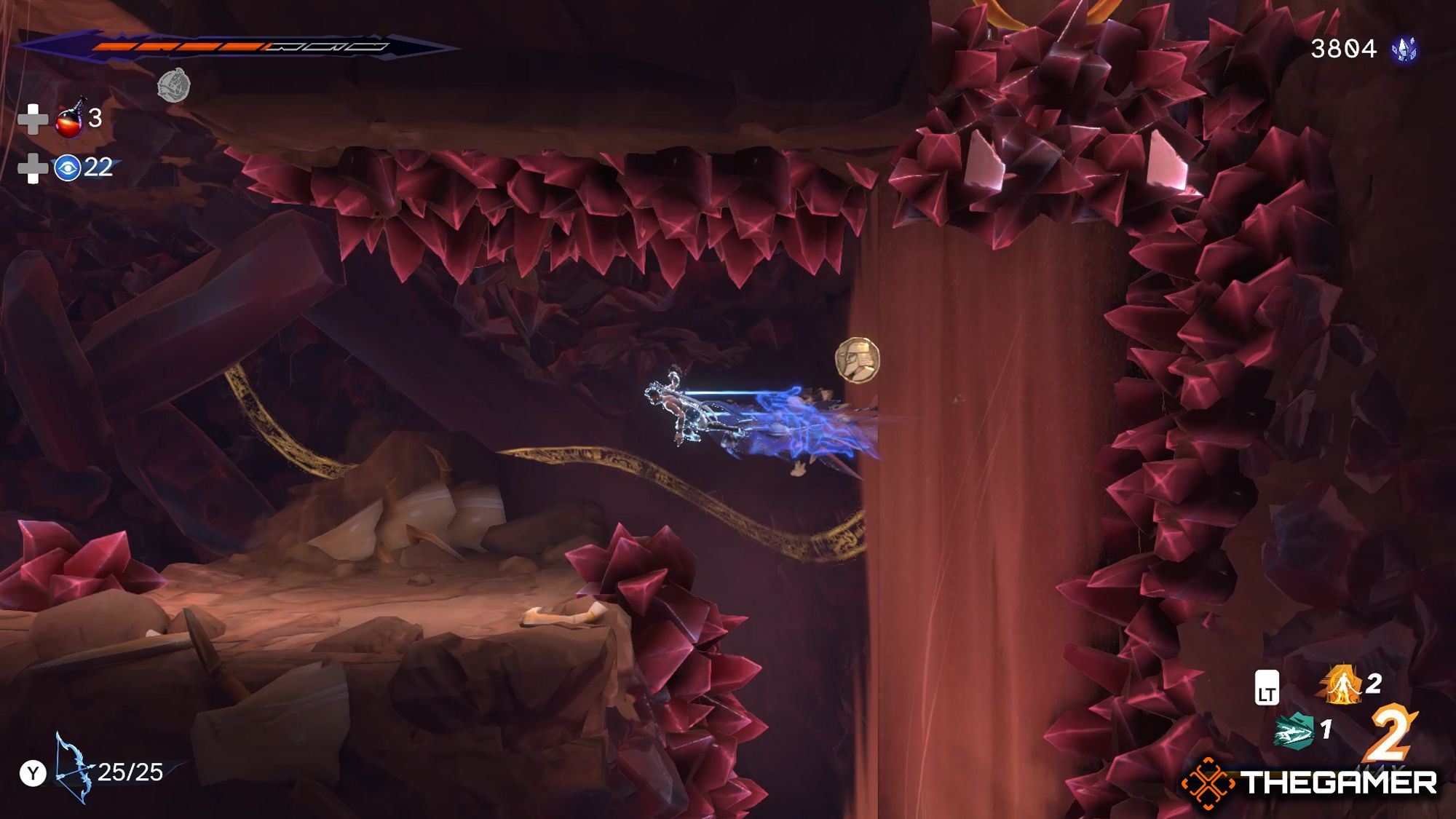 Sargon Leaping To Safe Zone From Flowing Sands