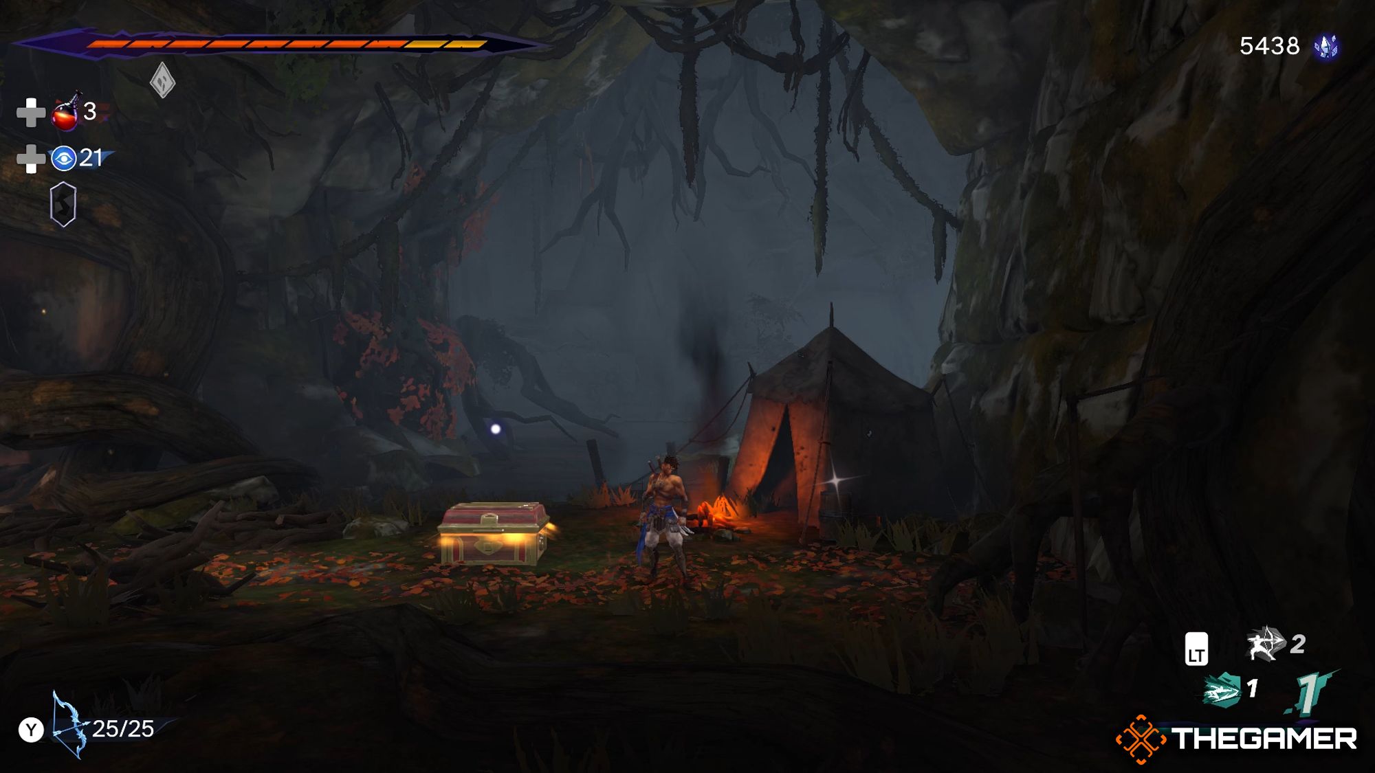 Sargon Next To A Chest And A Lore Item