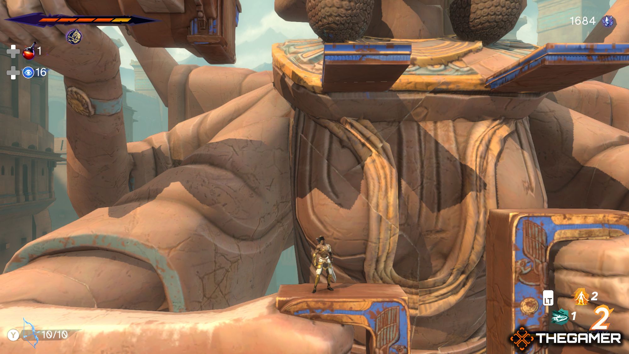 Prince of Persia: The Lost Crown: Sargon On A Huge Statue's Arm