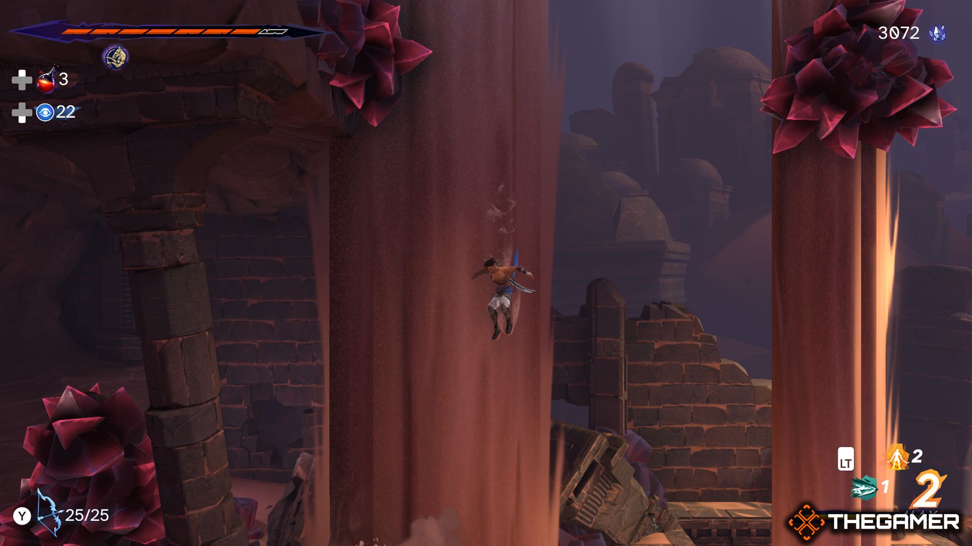 Sargon Sliding Down On Flowing Sand Columns