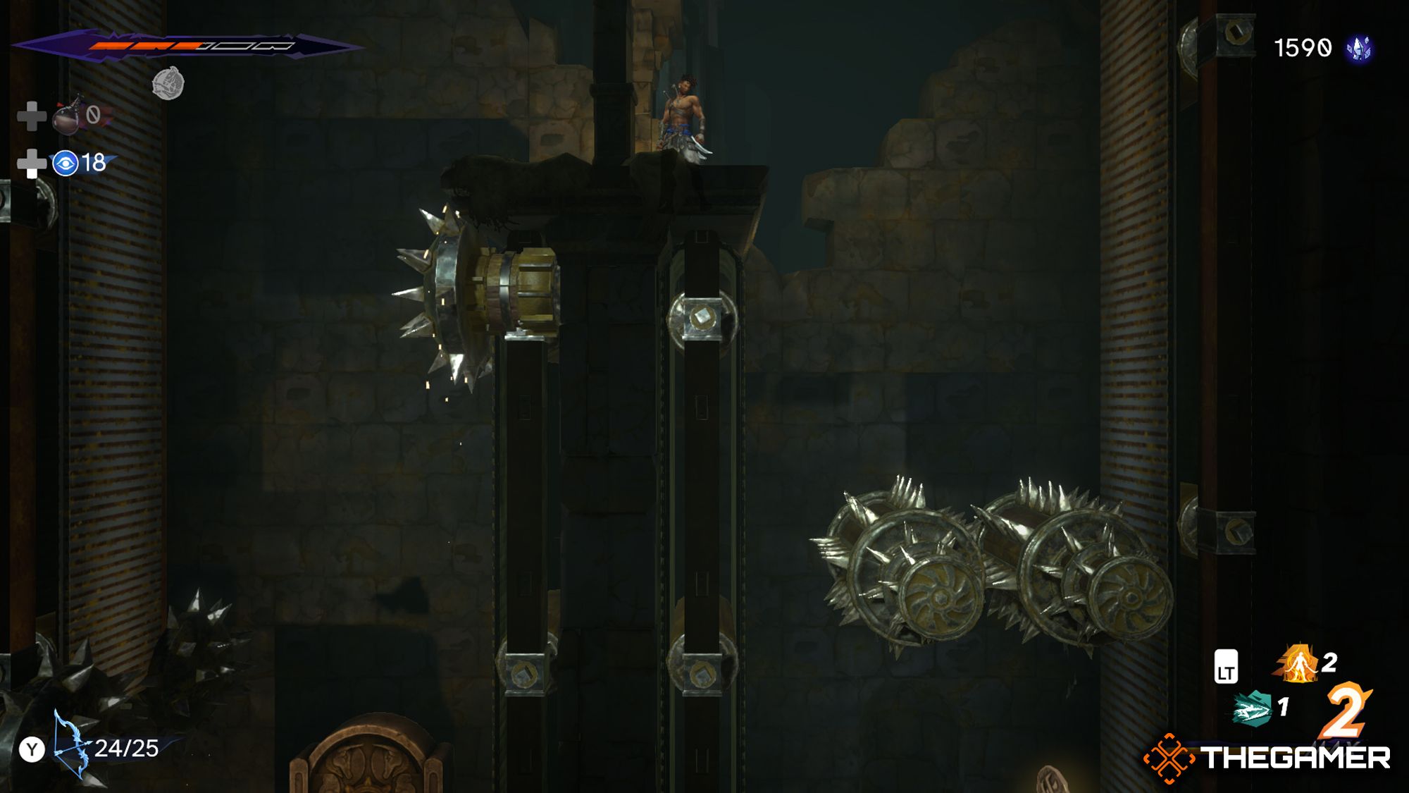 Sargon Standing In Between Conveyor Walls With A Room With Xerxes Coin