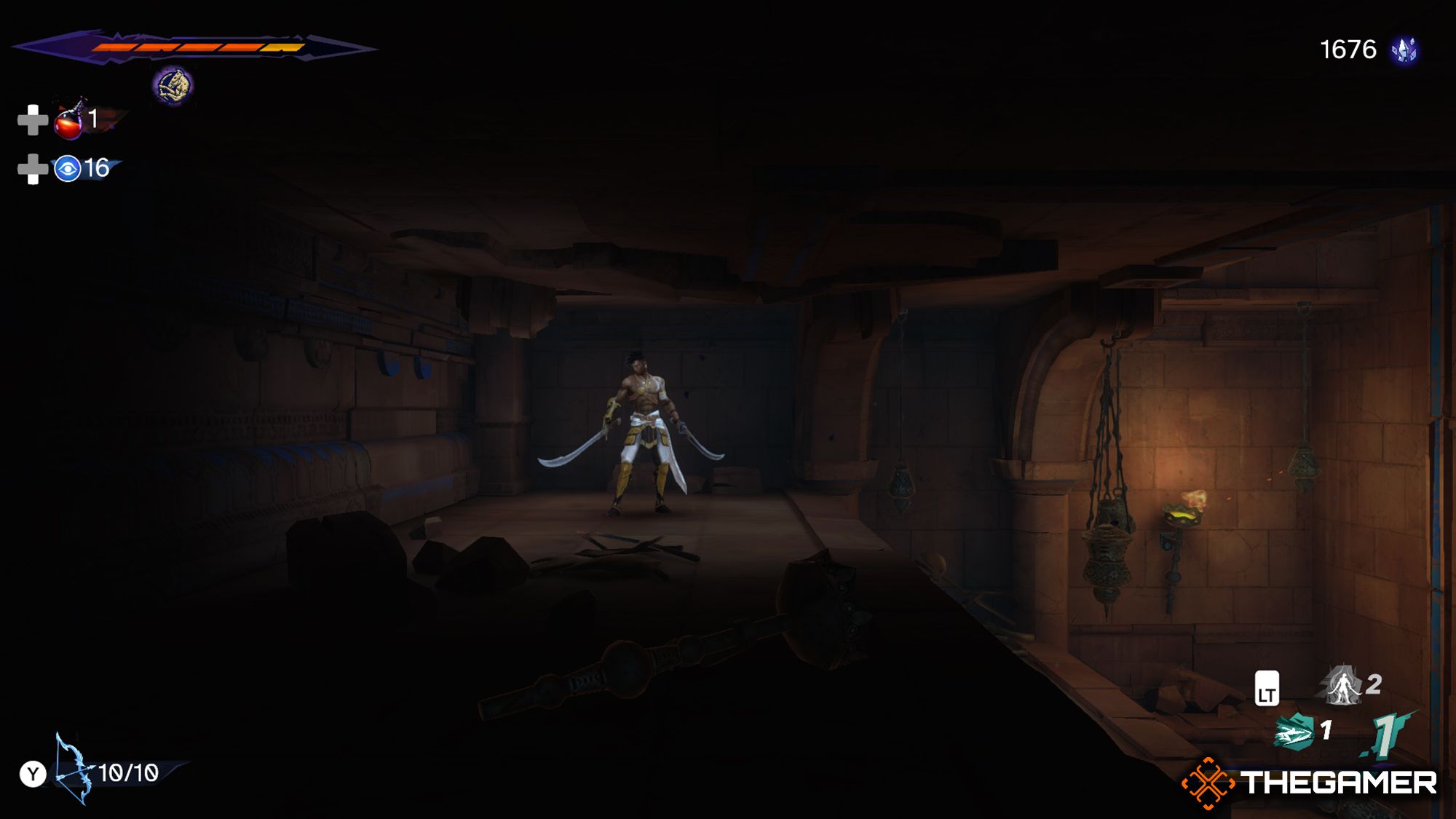 Sargon Standing Left Slide Of Illusionary Wall