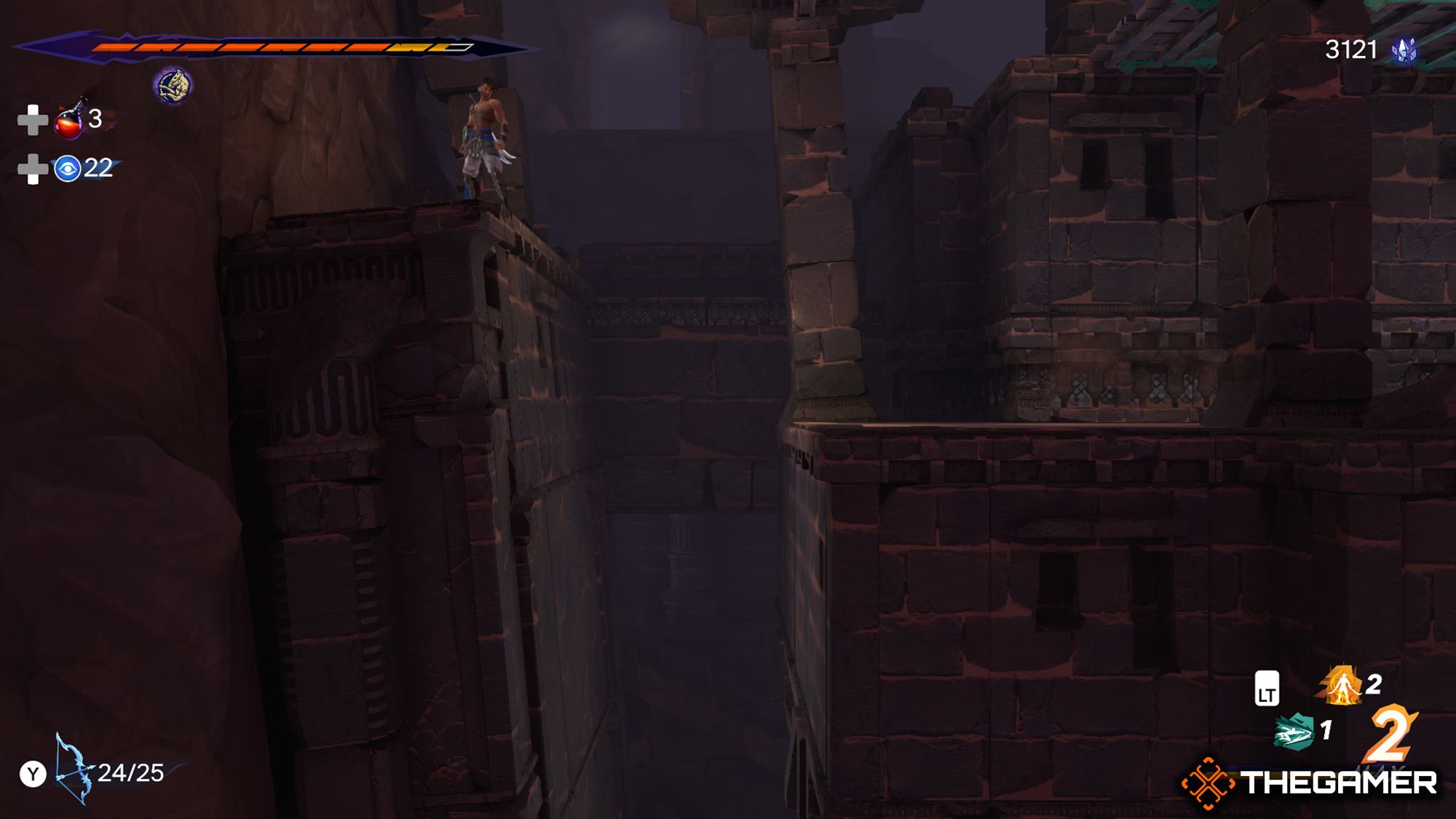 Sargon Standing On A Ledge In Pit of Eternal Sands