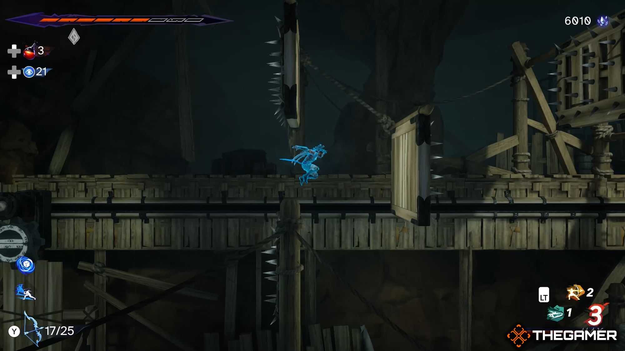 Sargon Using Chakram Shadow of Simurgh Power For Reaching Wooden Platforms