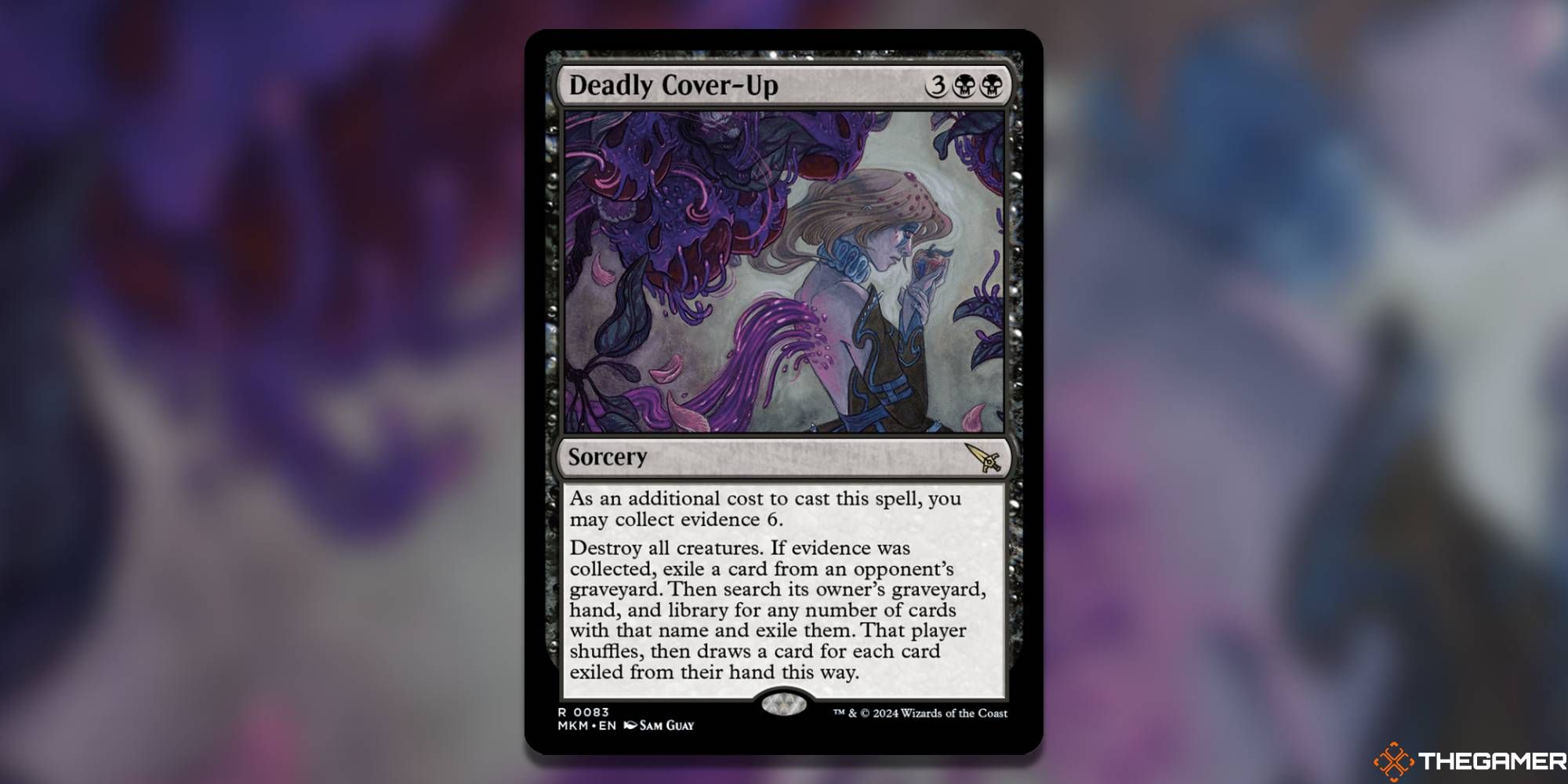 Screenshot of Deadly Cover-Up, a black MTG card for Monoblack Midrange deck