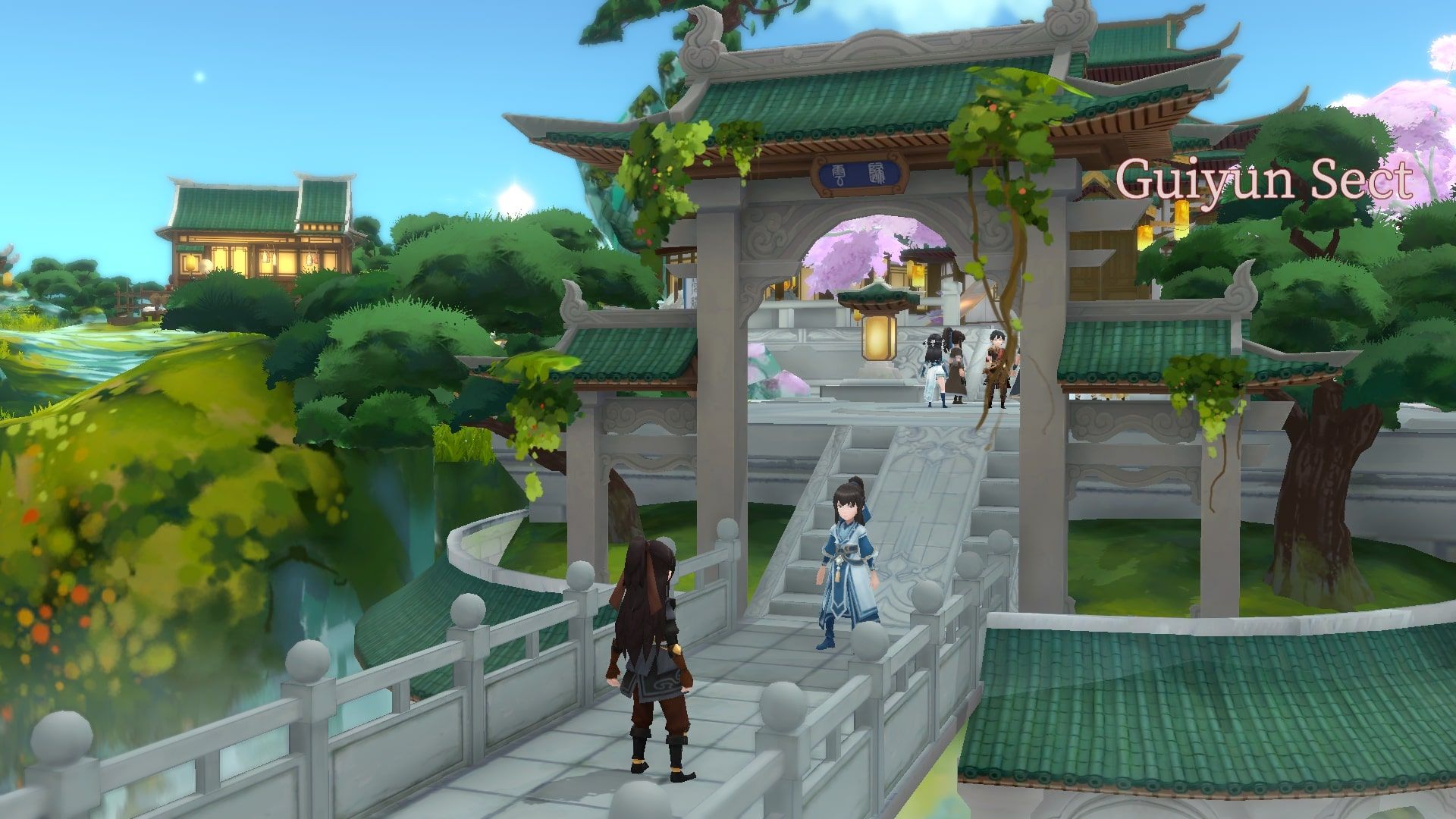 your character in front of guiyun sect gate