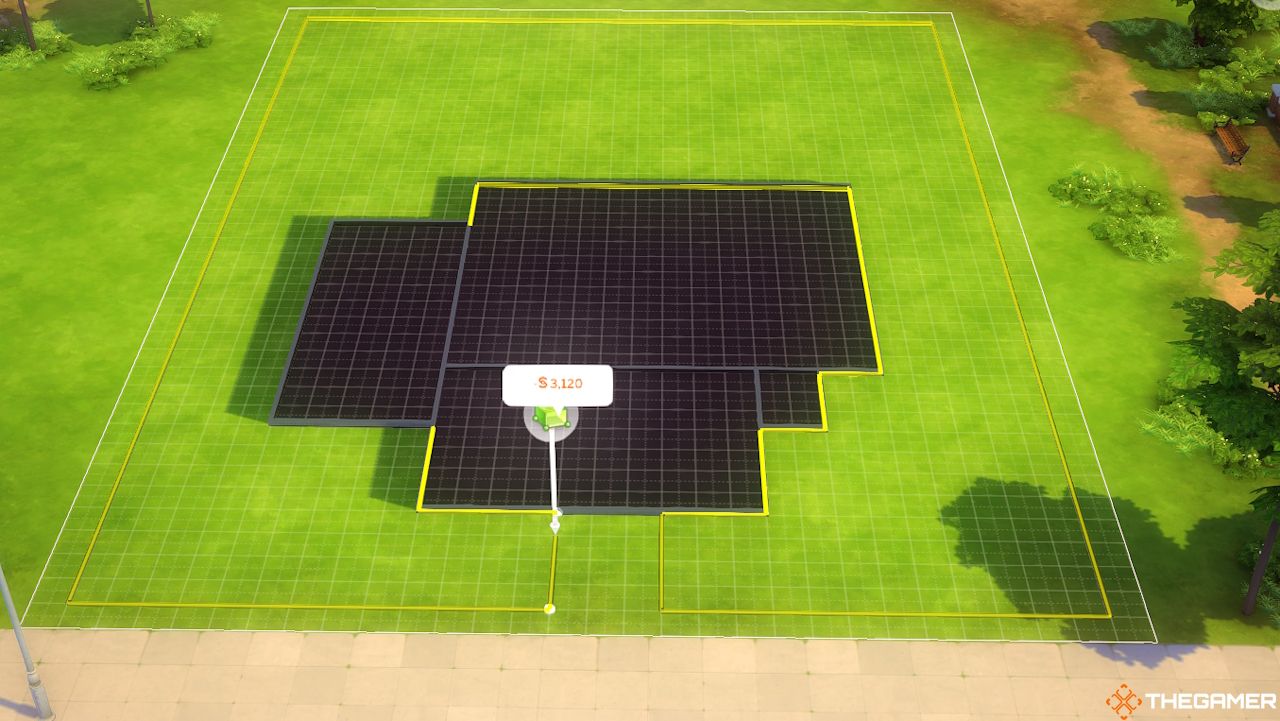 Building a custom pool in Sims 4 around a basement lot
