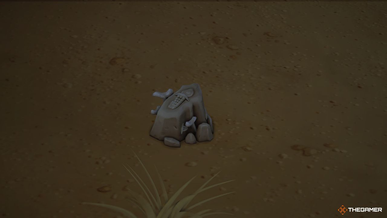 A rock with a trilobite pattern in Sims 4