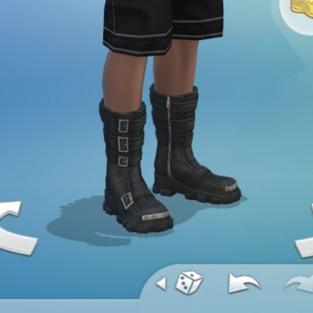 sim wearing boots in sims 4 goth galore