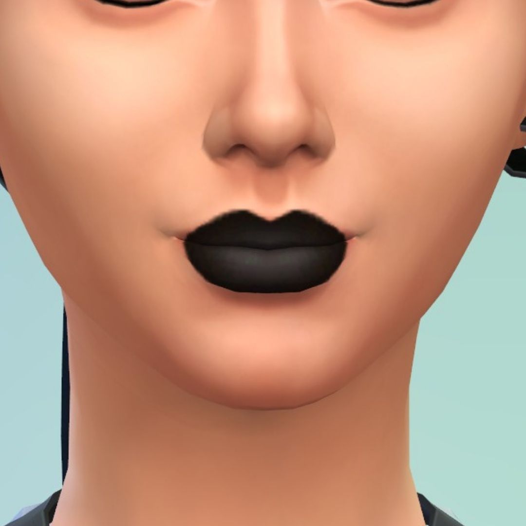 sim wearing lipstick in sims 4 goth galore