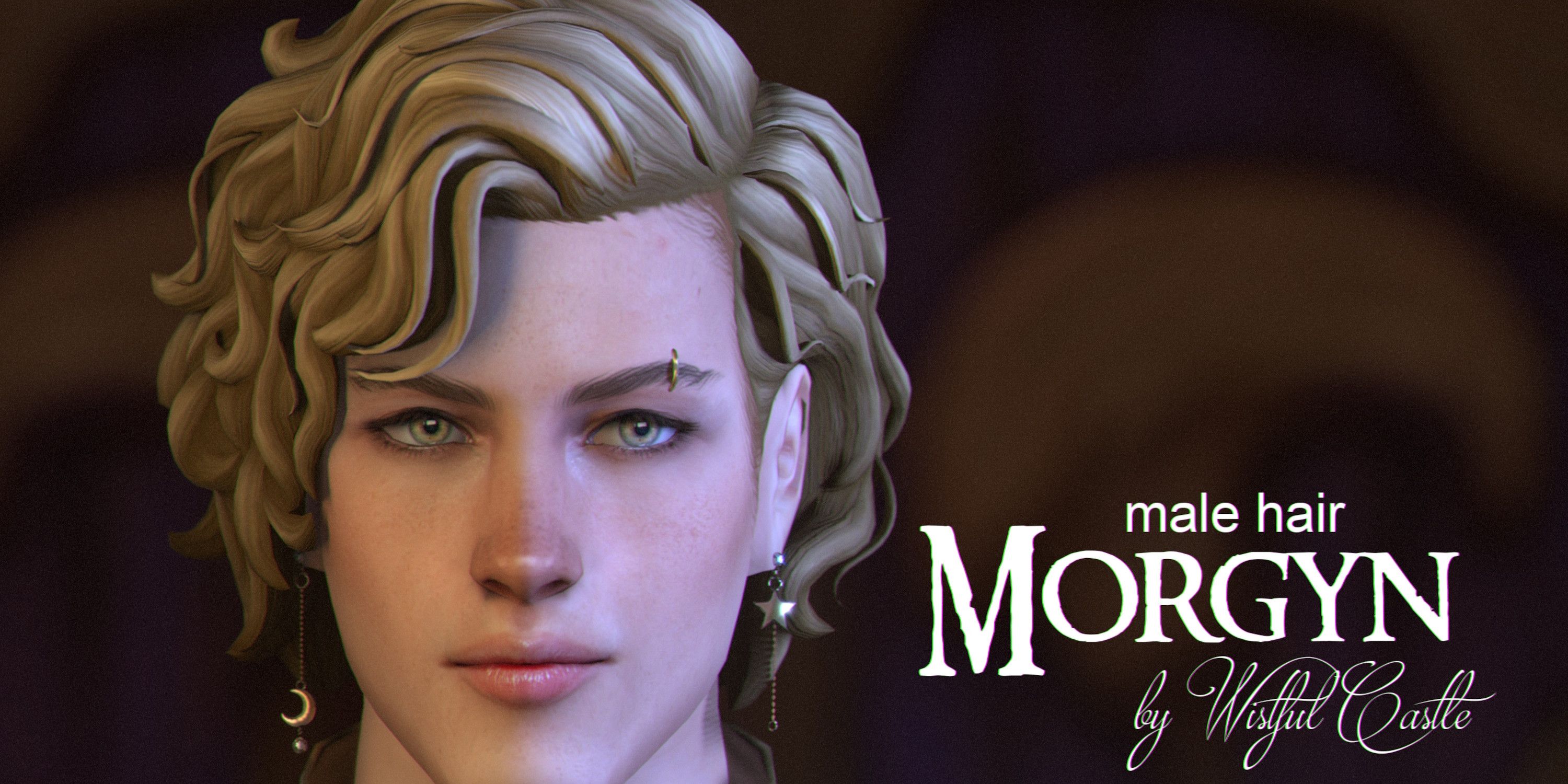 A Sim sports a short, wavy fantasy-esque hairstyle