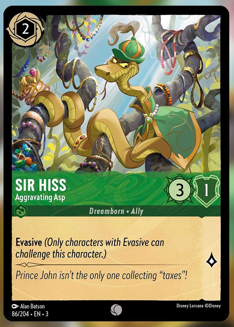 Sir Hiss, Aggravating Asp