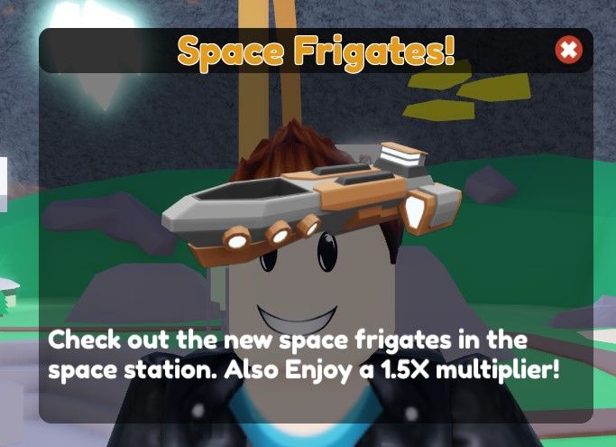 A look at one of the new space frigates available in Ultimate Factory Tycoon.