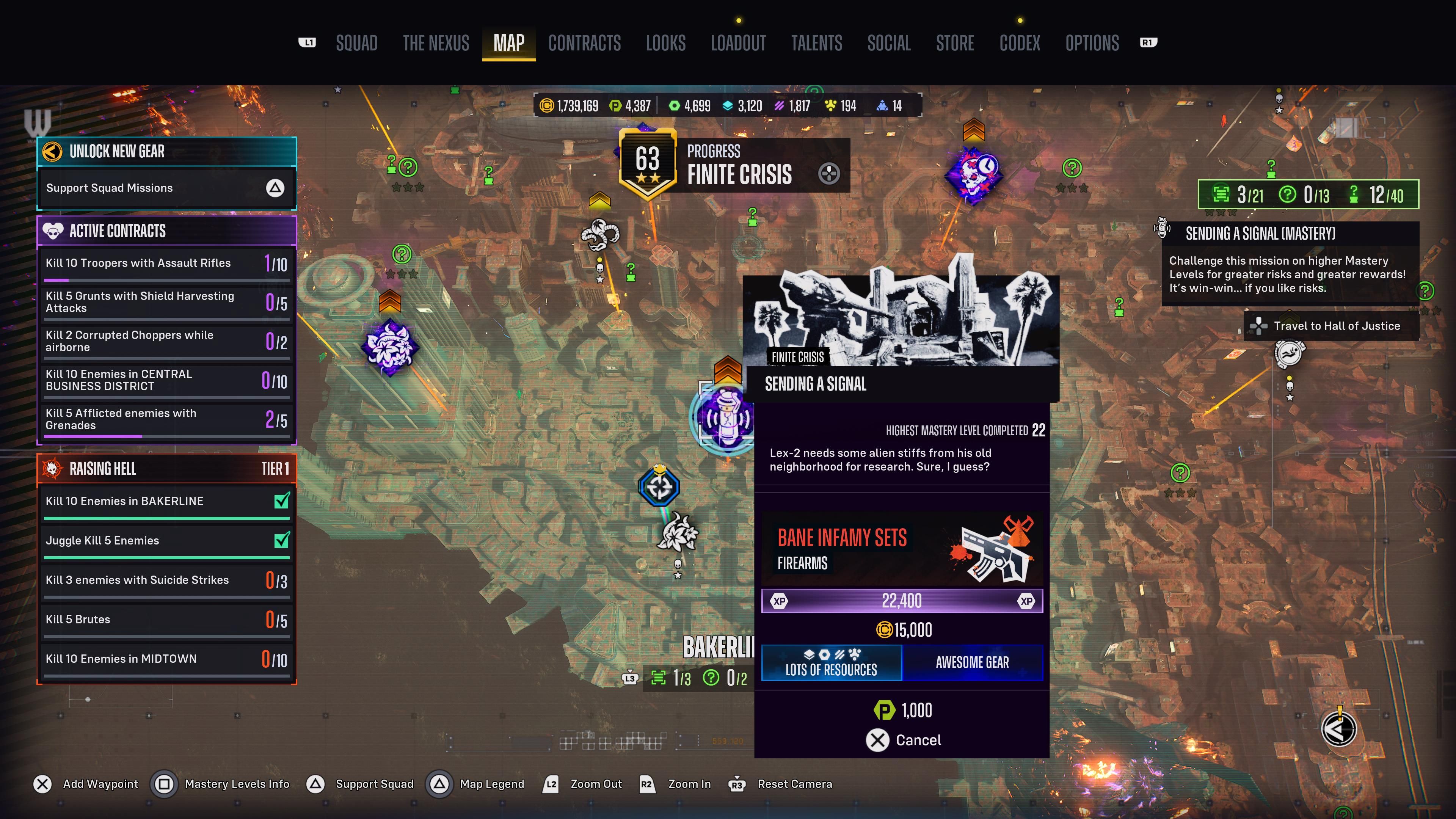 An Elseworld incursion highlighted on the Suicide Squad: Kill the Justice League map