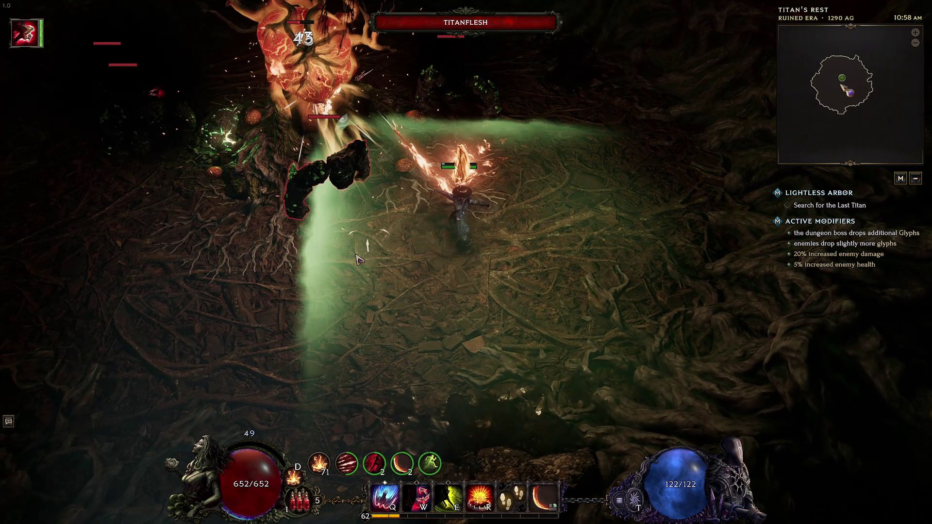 stone titan heart boss fight attack