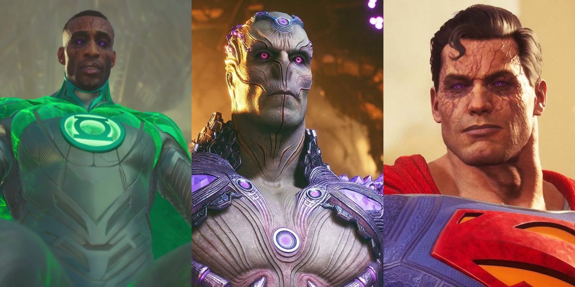 Green Lantern, Brainiac, and Superman, from Suicide Squad: Kill The Justice League