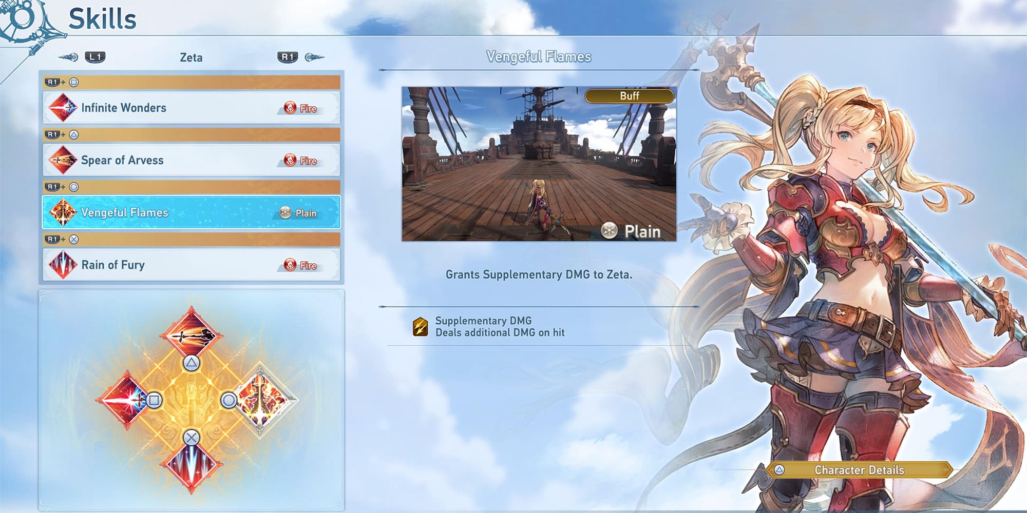 supplementary damage from zeta's vengeful flames skill