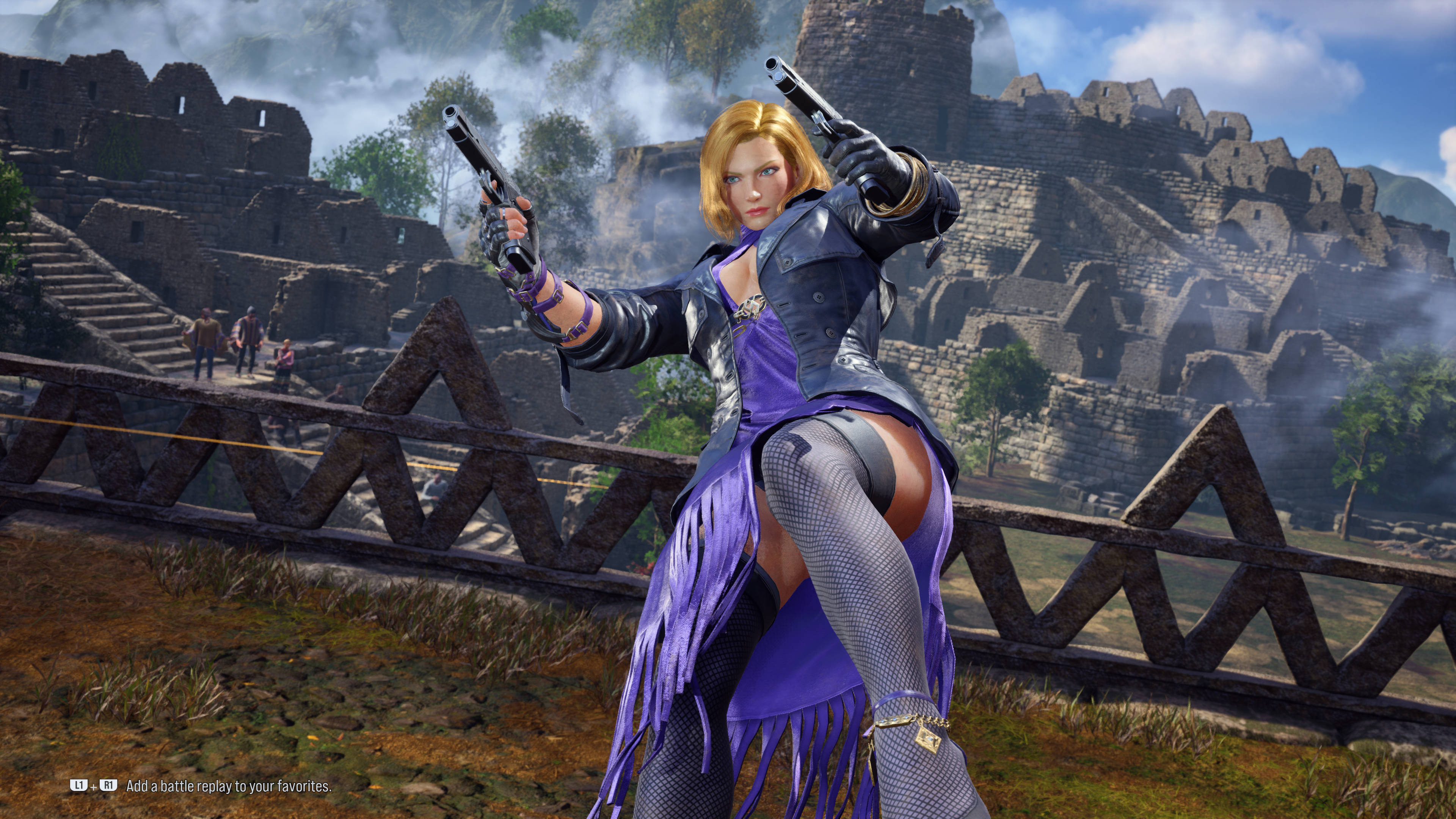 Nina Williams' victory screen in Tekken 8