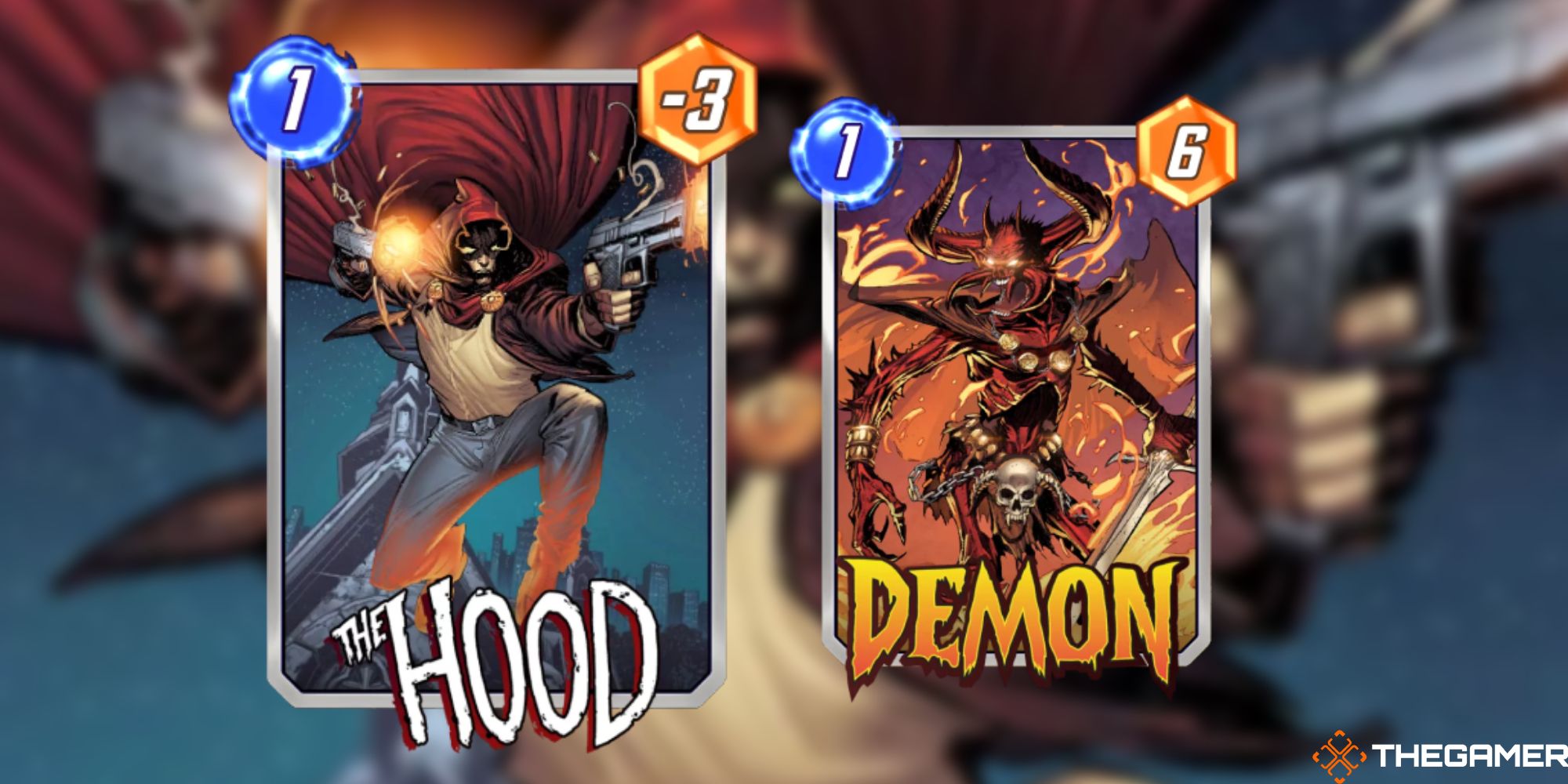 The Hood and Demon Marvel Snap