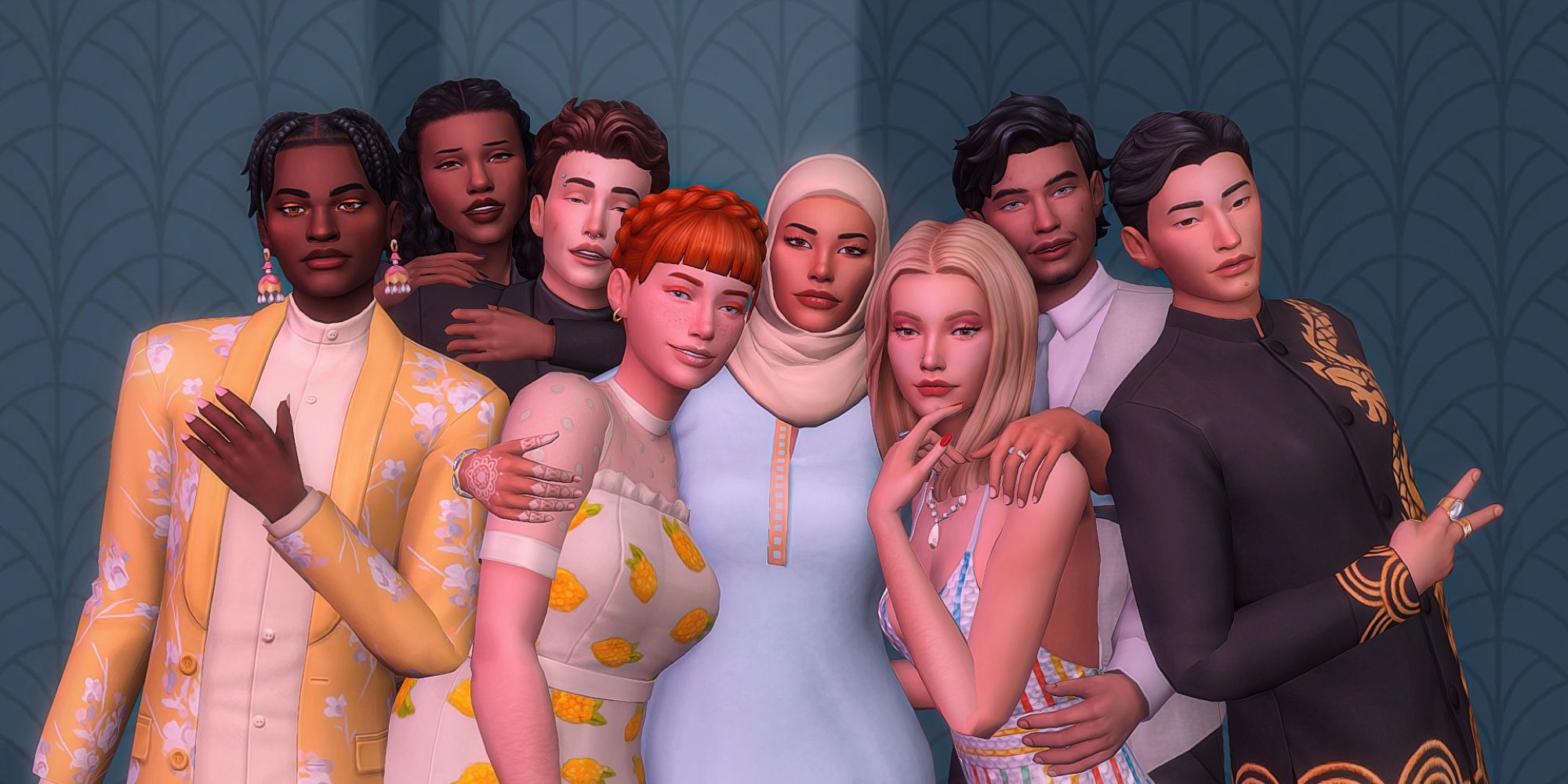 An image from The Sims 4 of a Custom Content Household called the Teen Townies. This features a group of teen sims that you can instnatly add into your game.
