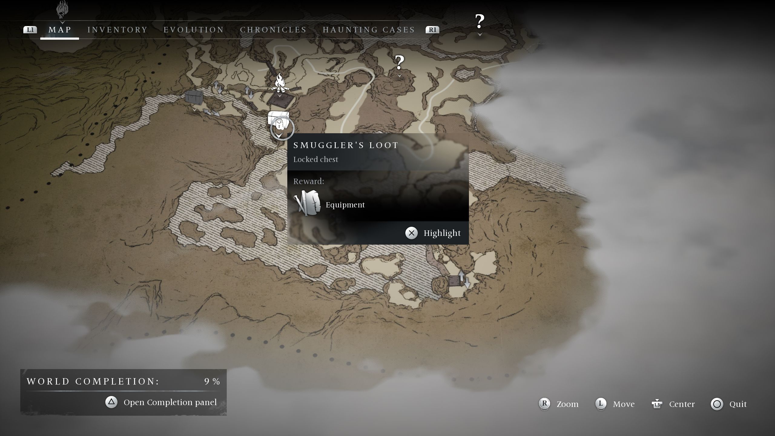 The Smuggler's Loot Chest location on the map - Banishers Ghosts of New Eden