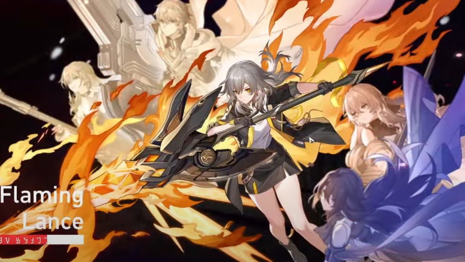 Honkai Star Rail's Trailblazer attacks with a flaming spear.