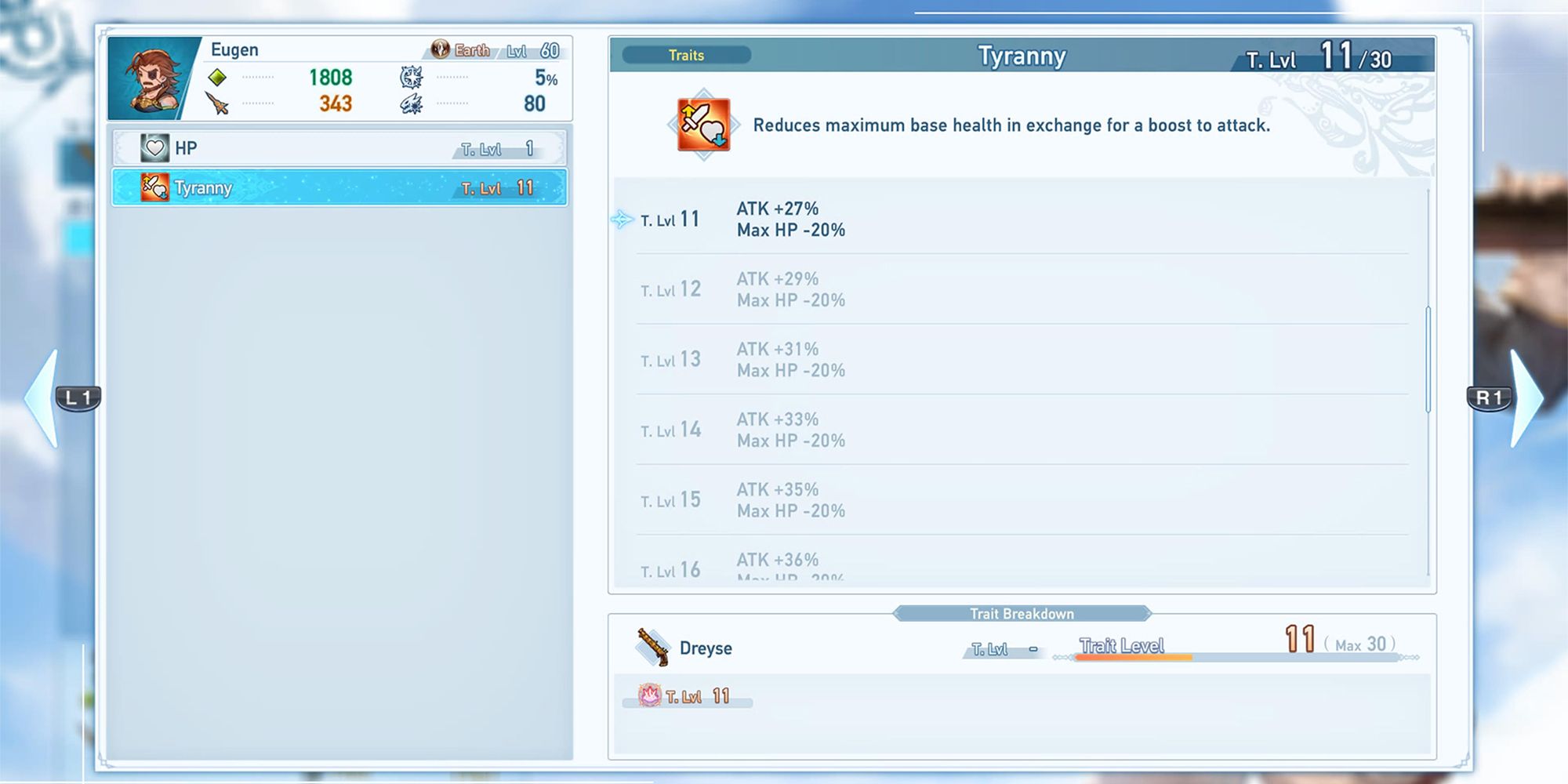 tyranny stats description