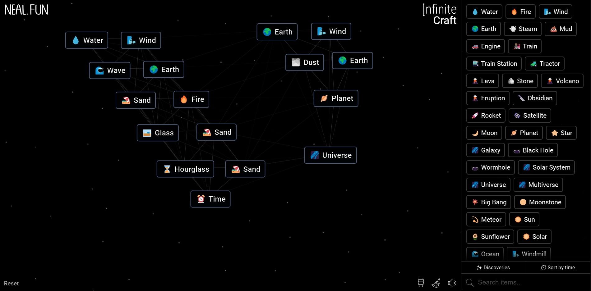 recipe to craft universe block