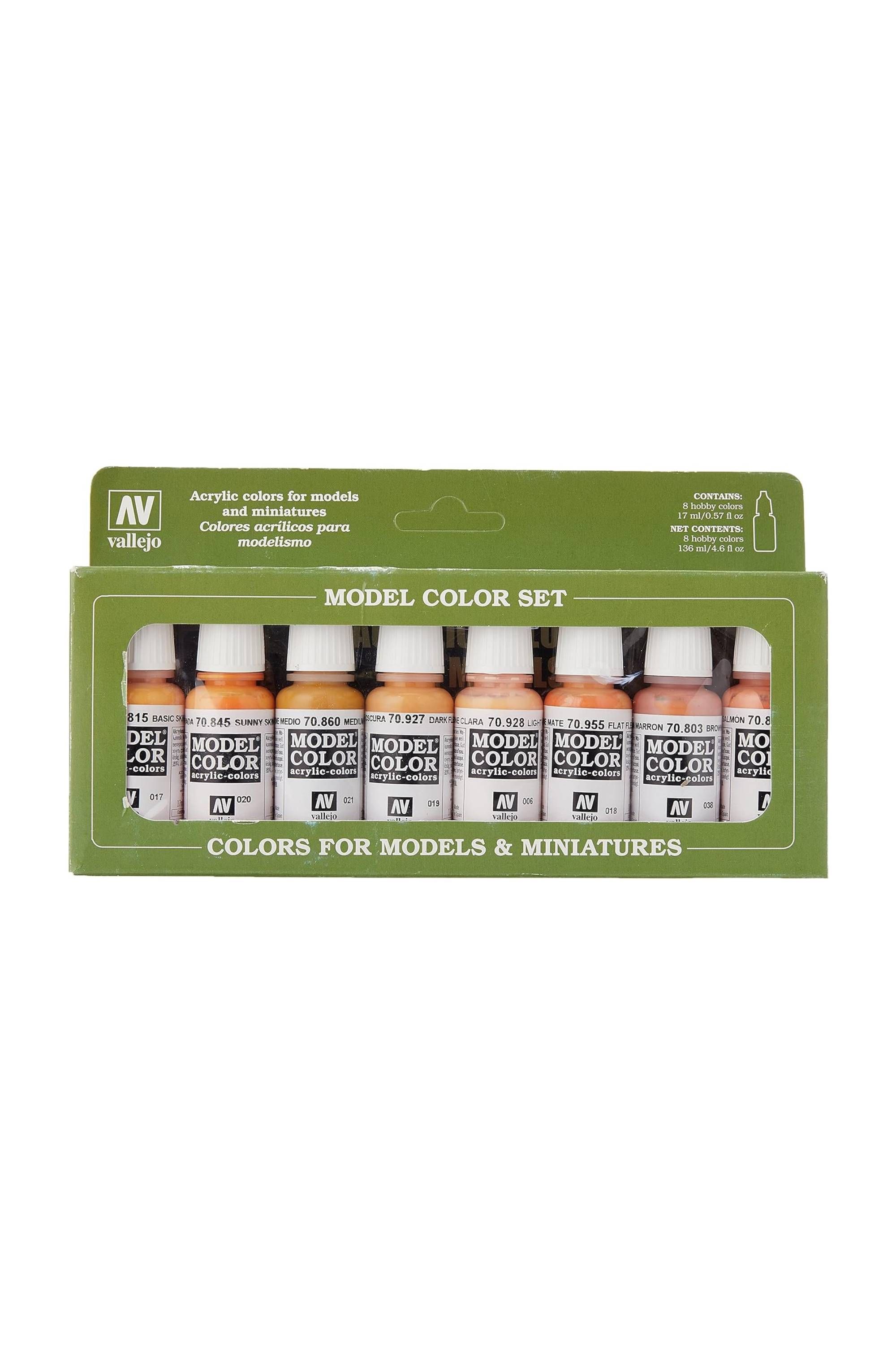 Vallejo Model Color Face_Skin Paint Set (8 Colors)