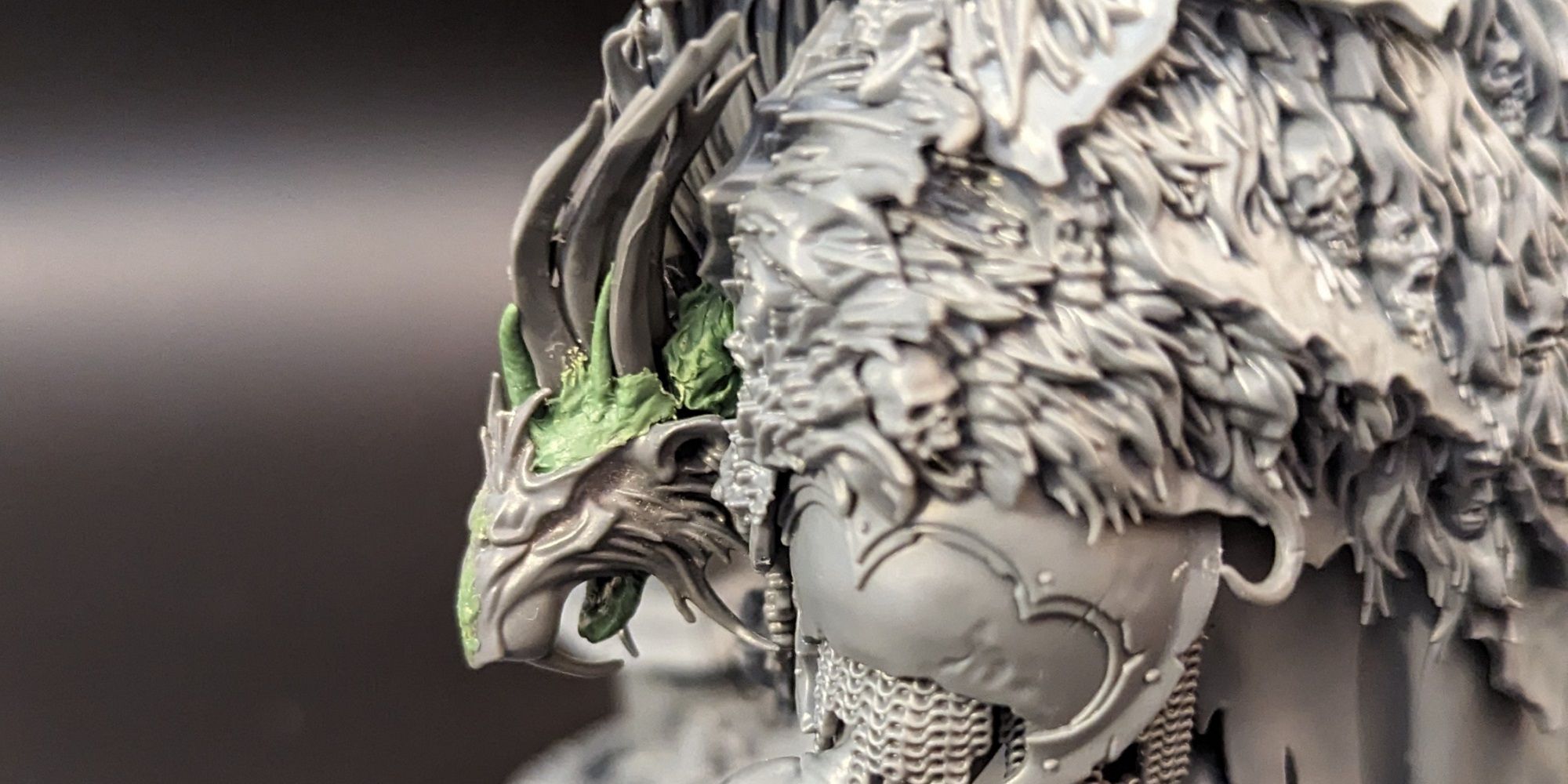 warhammer Ushoran Skaven conversion close up of the face