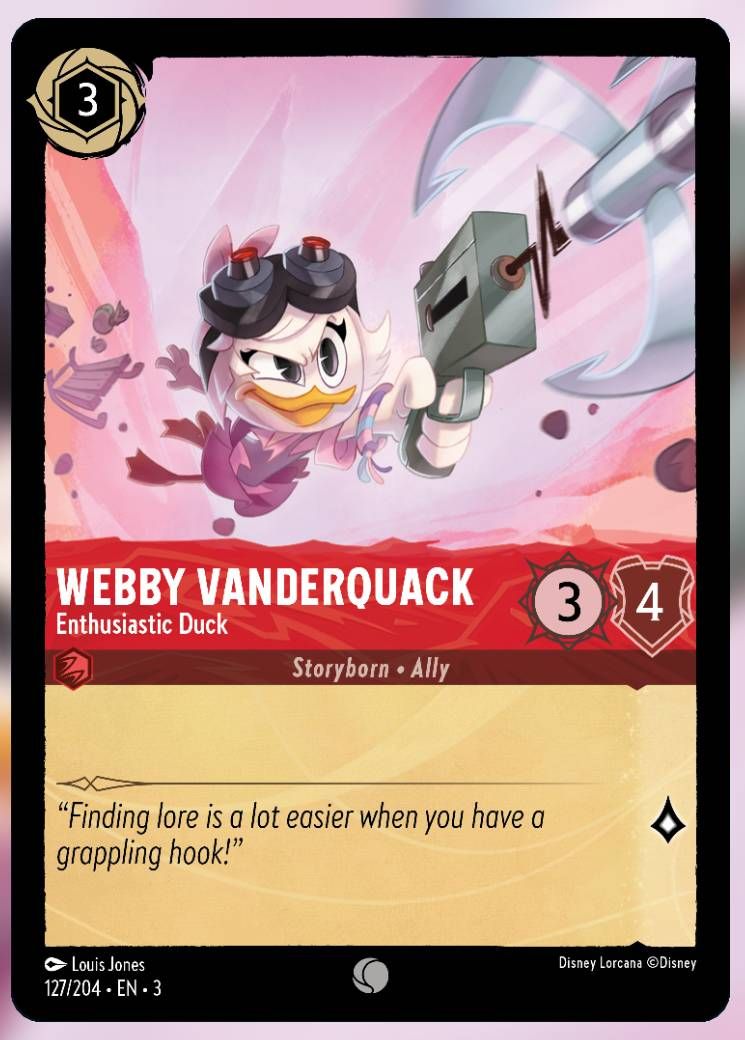 webby vanderquack enthusiastic duck lorcana