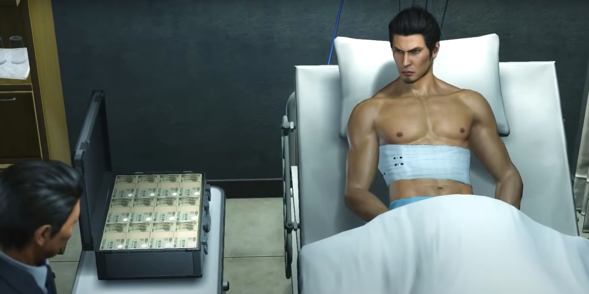 Yakuza 6 Screenshot Of Kiryu In Hospital