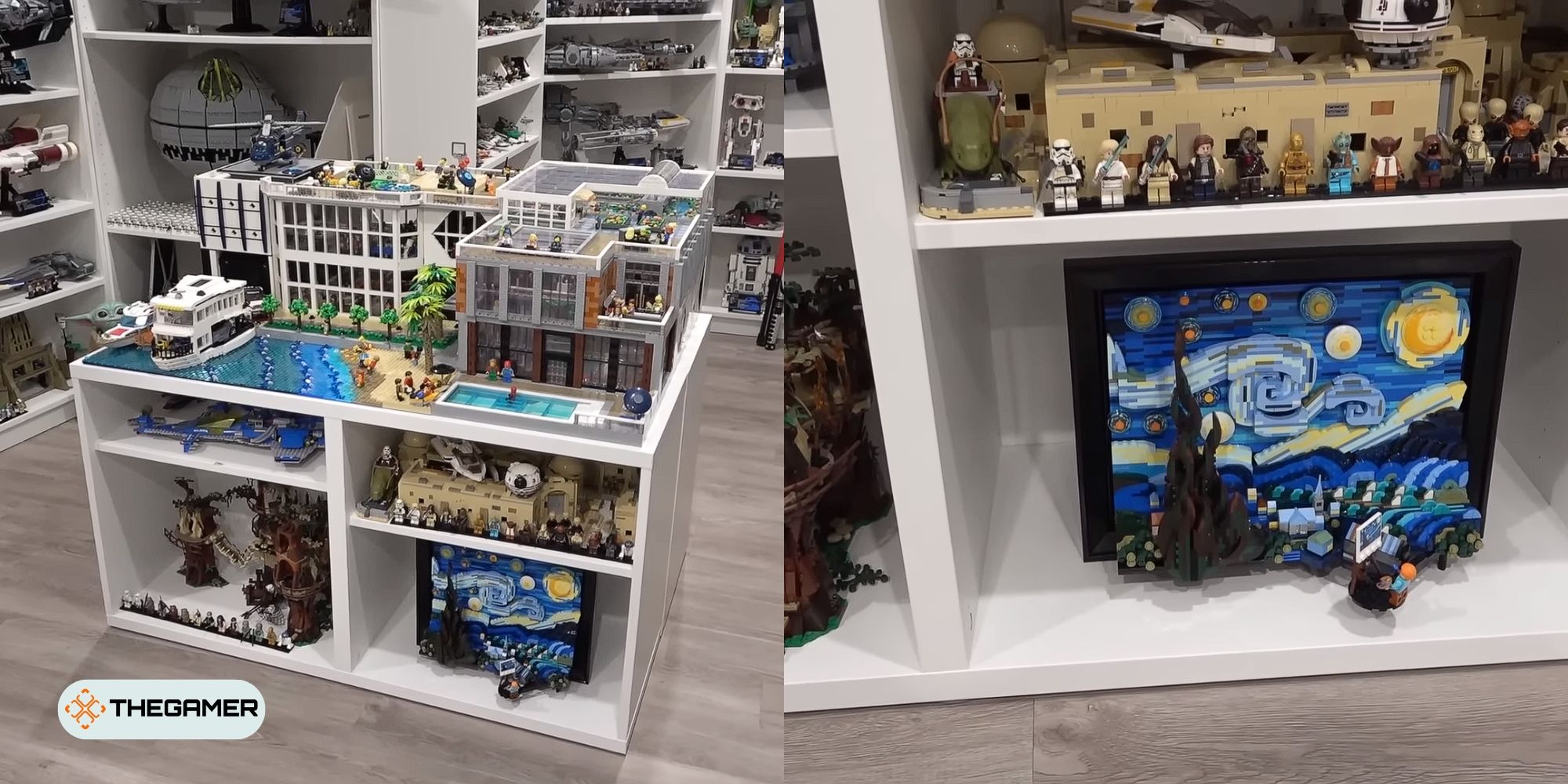 Image of a Repurposed TV Stand for Lego Display