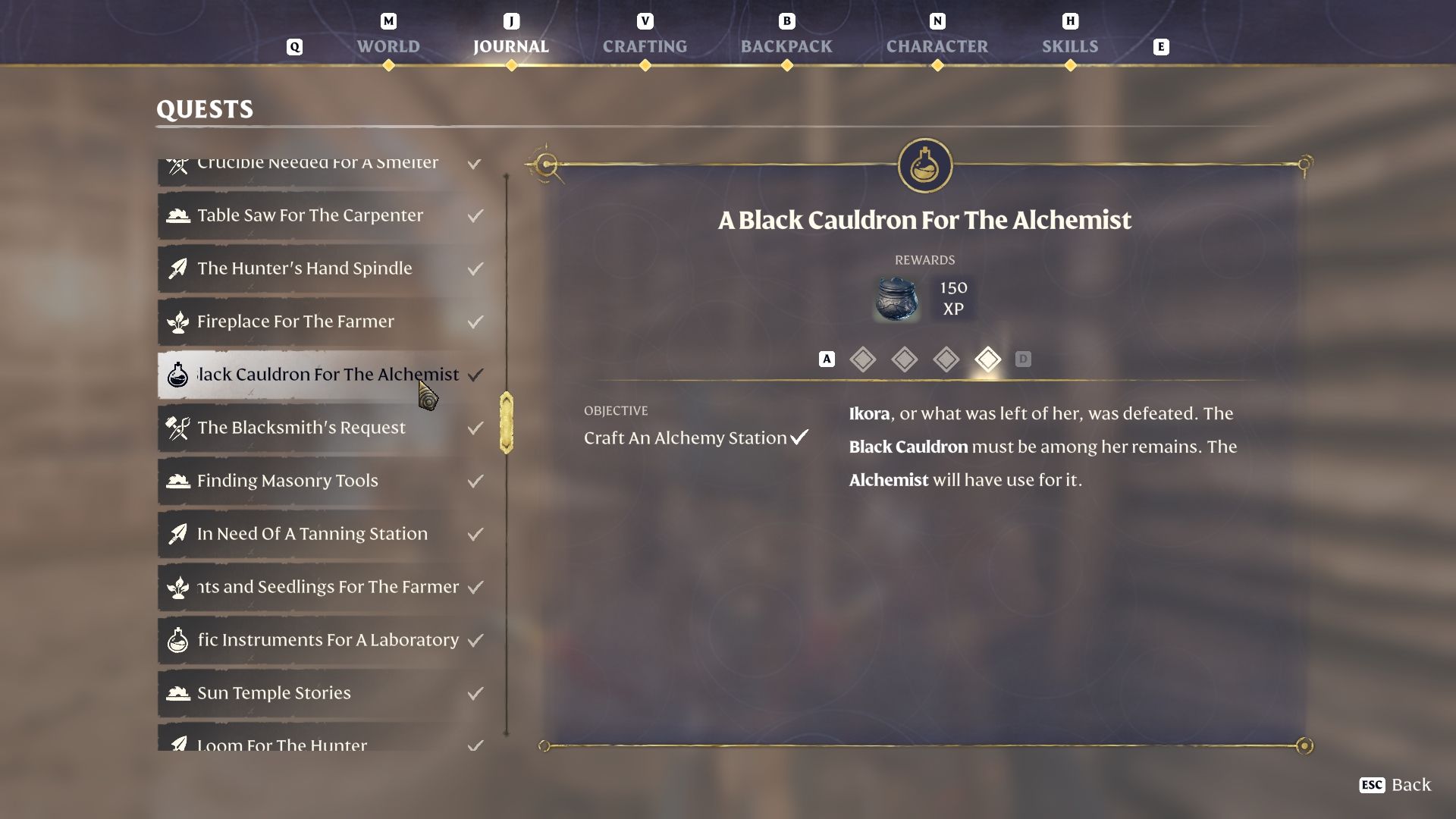 Black Cauldron Quest to unlock the Alchemy Station in Enshrouded