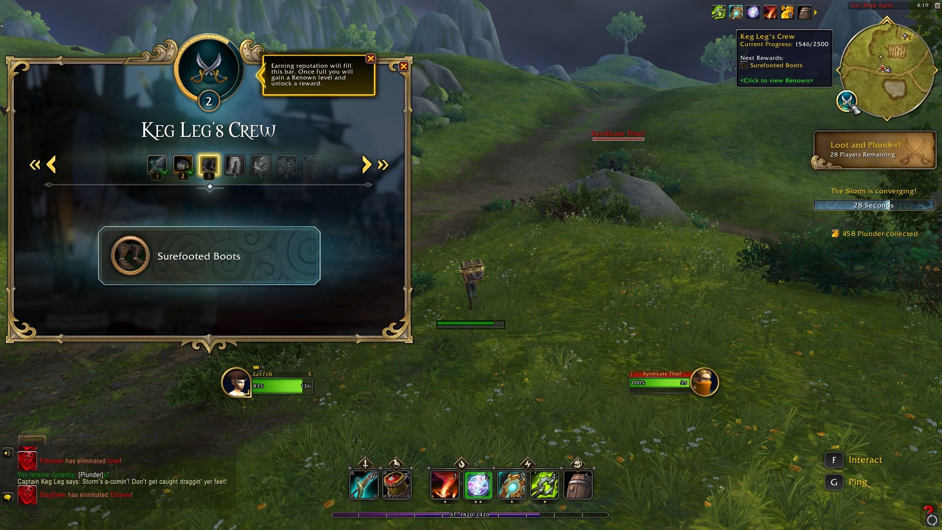 Level three Renown reward from World of Warcraft's Plunderstorm event