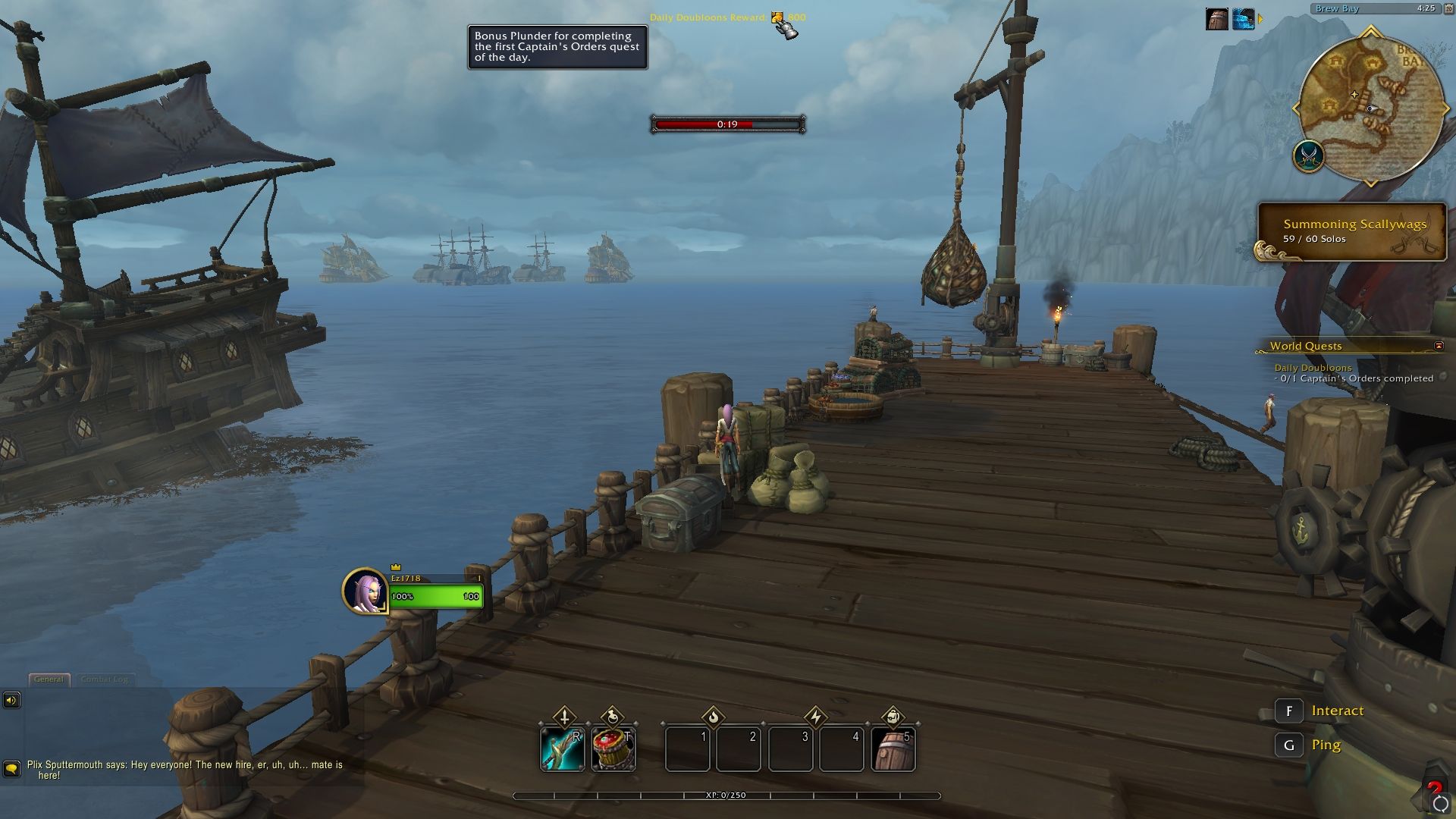 Hanging in the Plunderstorm lobby near the port